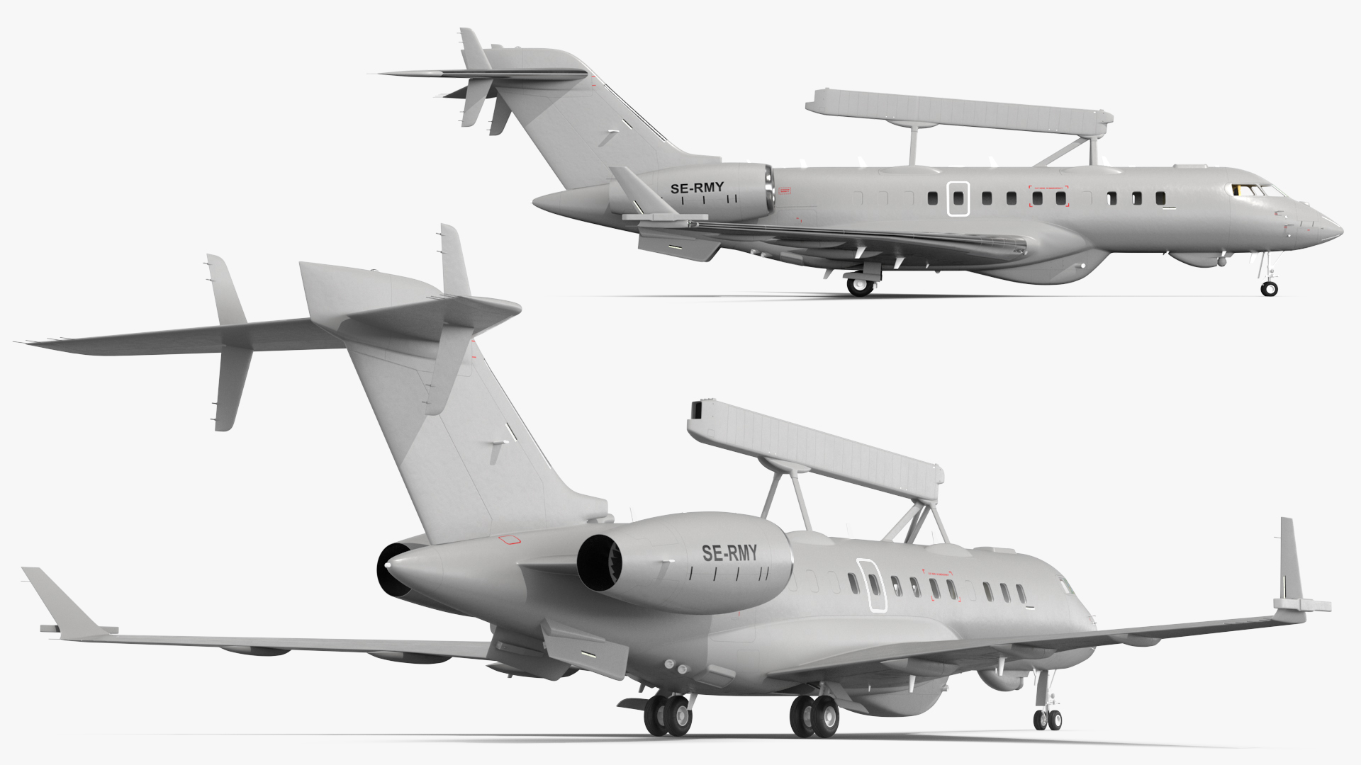 Multi Role AEW&C Aircraft Rigged 3D