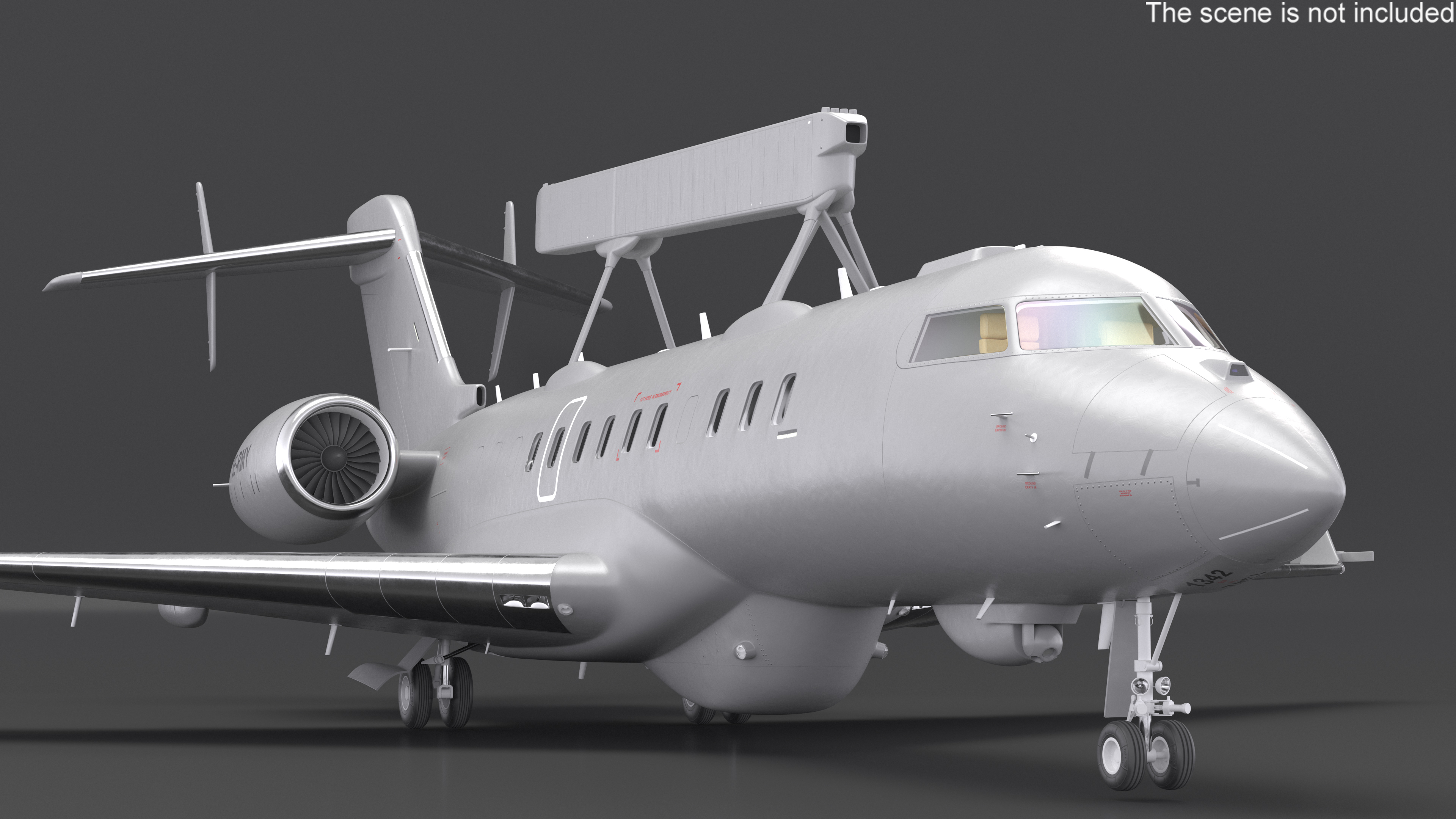 Multi Role AEW&C Aircraft Rigged 3D