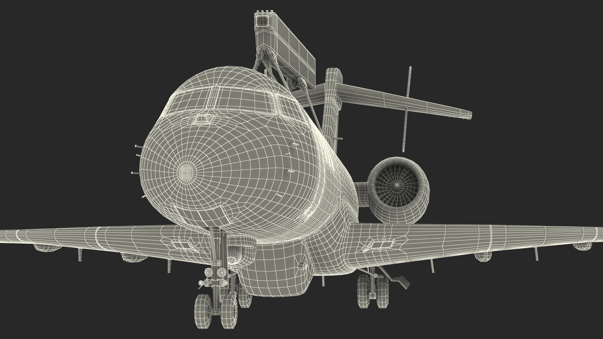 Multi Role AEW&C Aircraft Rigged 3D