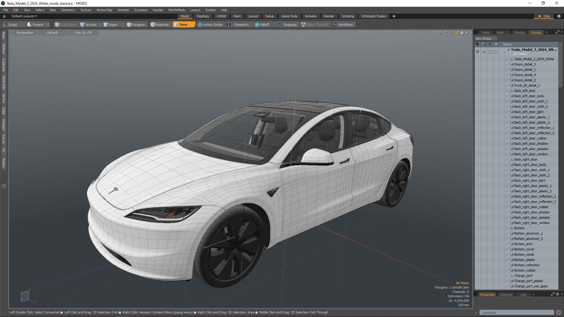 Tesla Model 3 2024 White 3D model