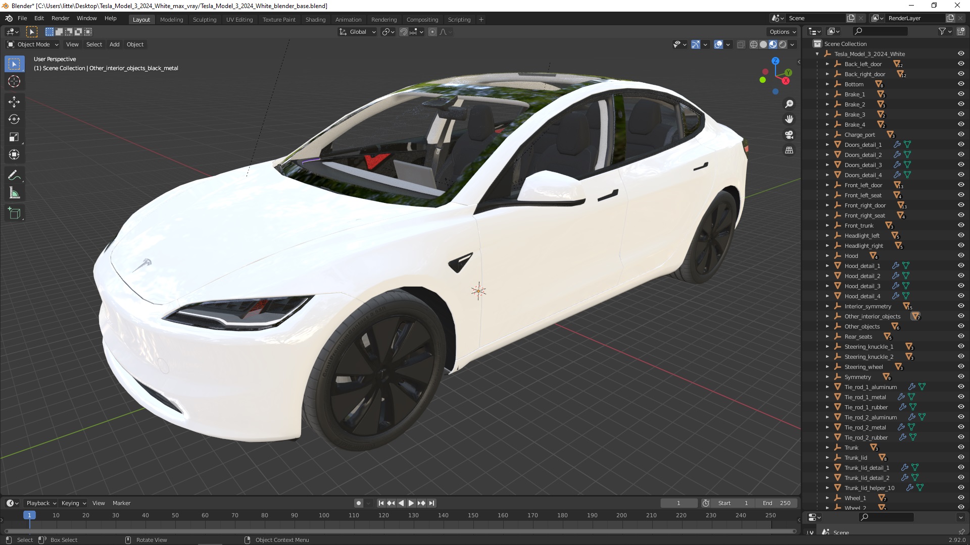 Tesla Model 3 2024 White 3D model