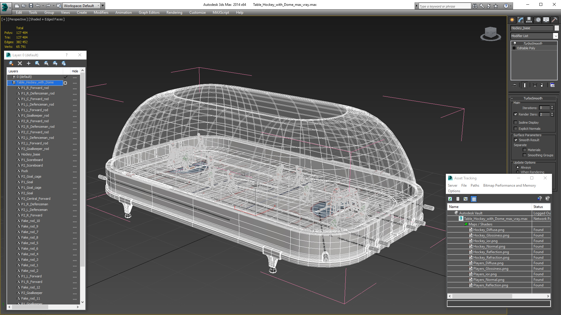 Table Hockey with Dome 3D