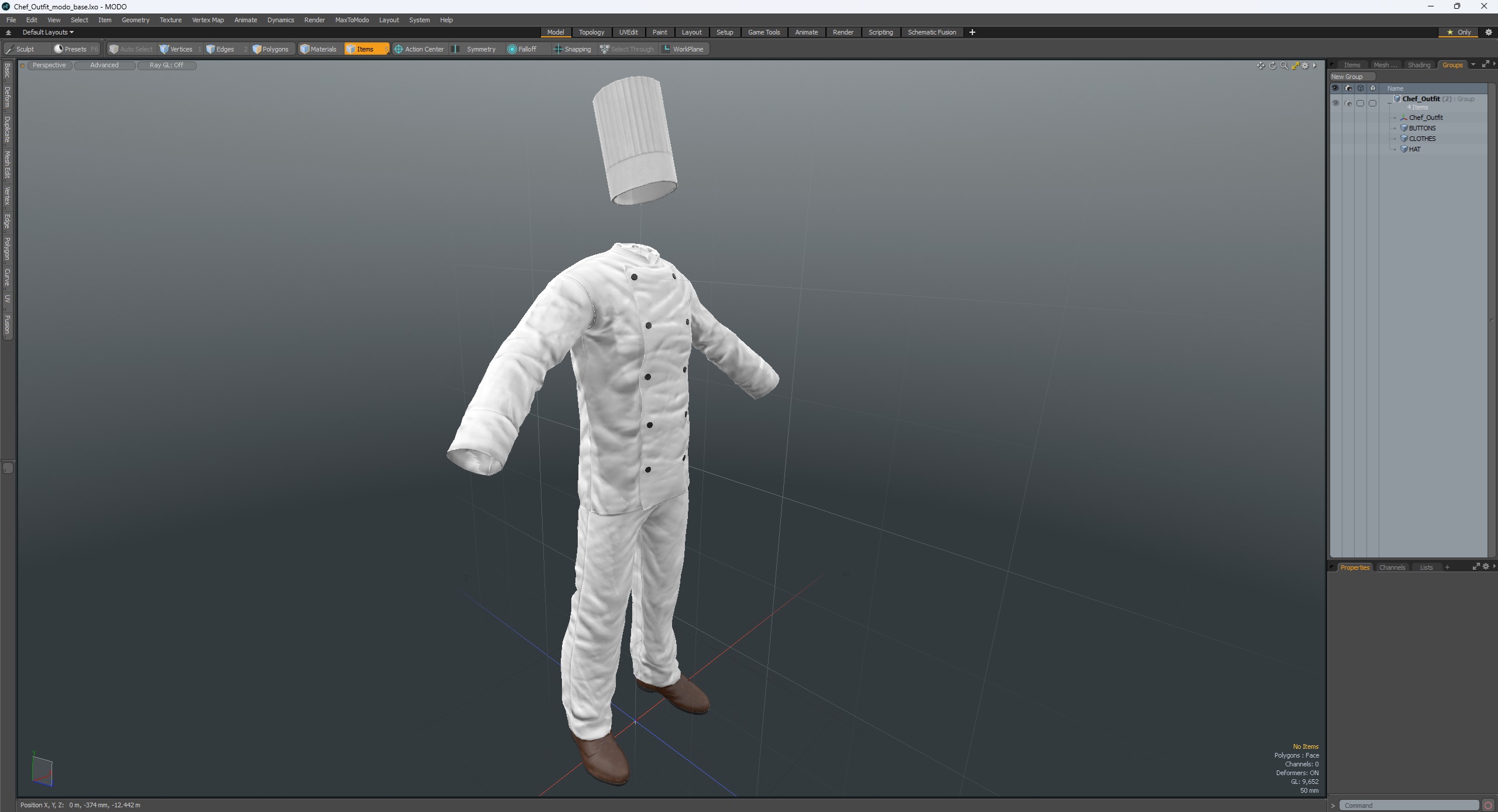 3D Chef Outfit