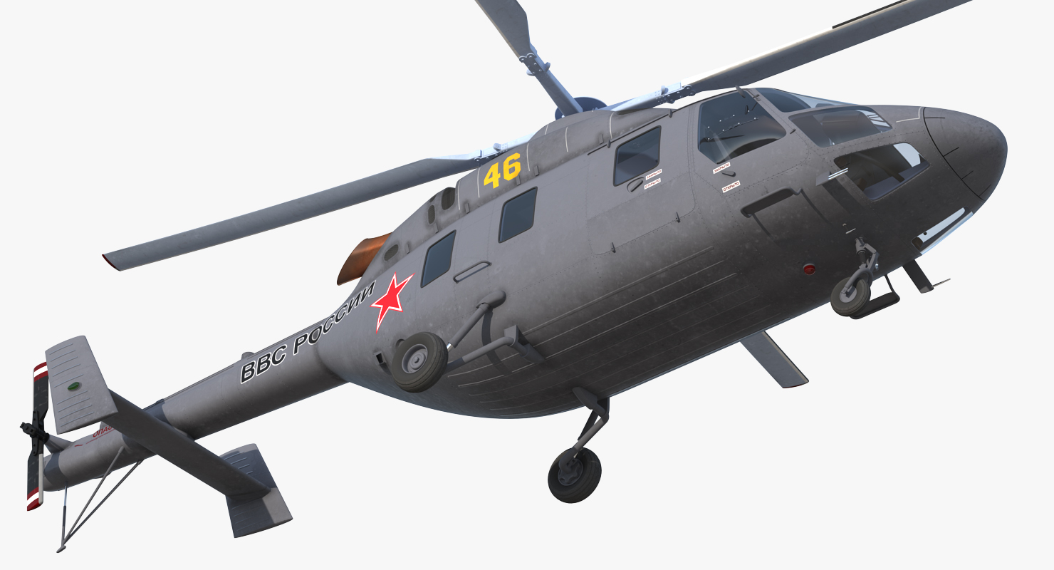 Kazan Ansat Russian Light Military Helicopter Rigged 3D