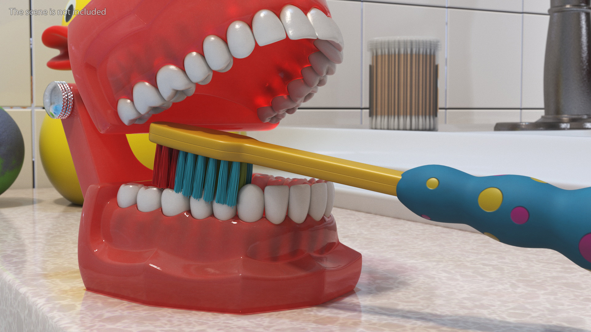 3D Dental Model with Kids Toothbrush model