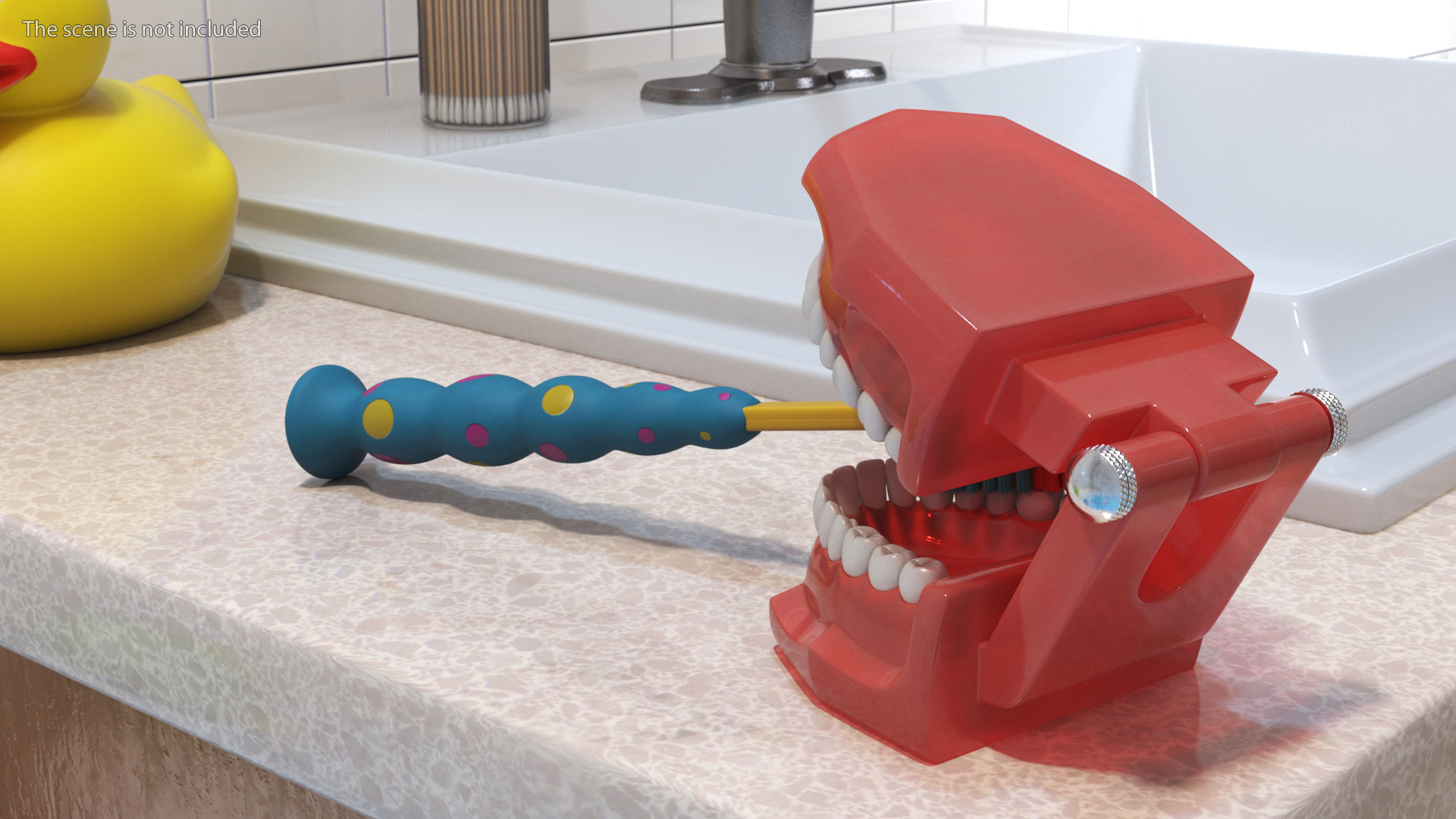 3D Dental Model with Kids Toothbrush model