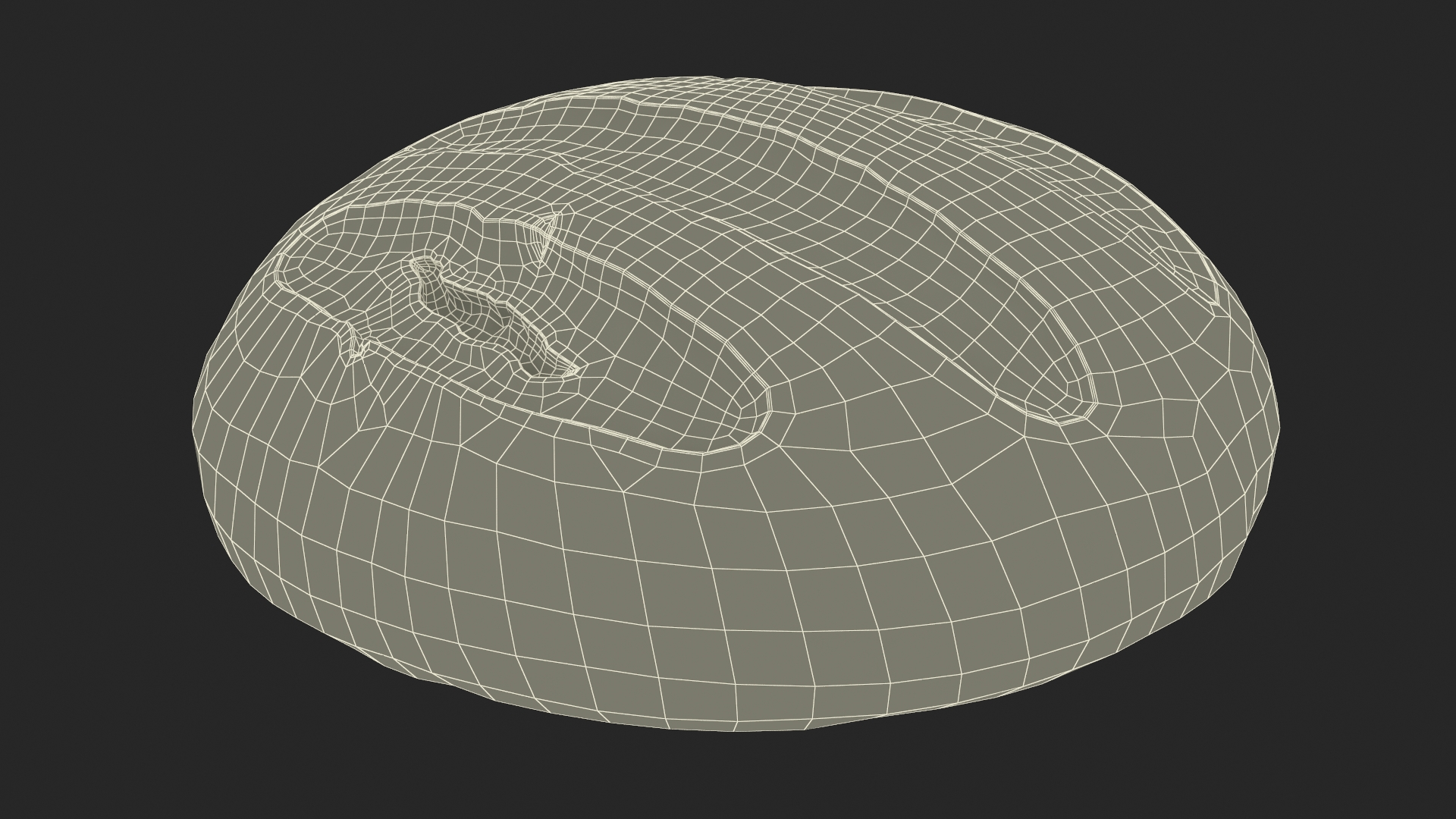 Round Loaf of Bread 3D model