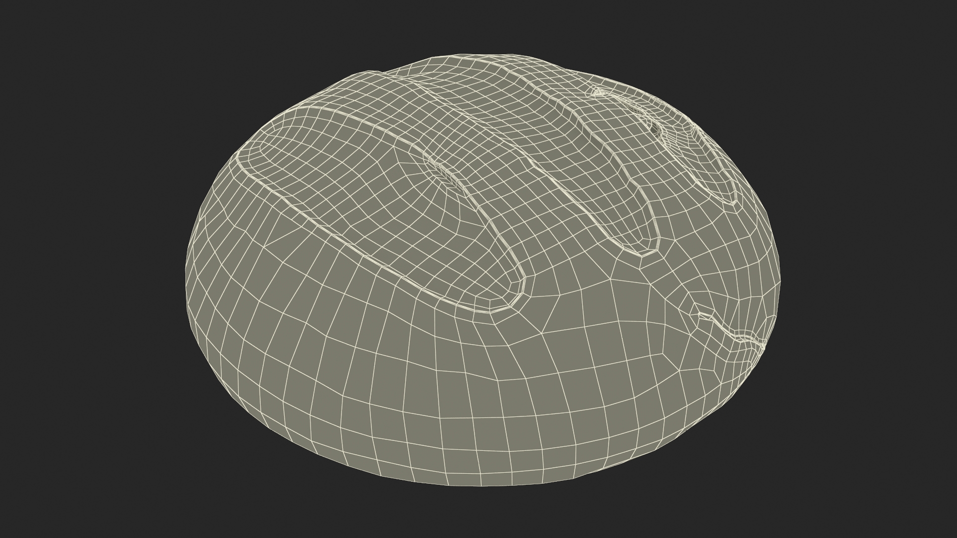 Round Loaf of Bread 3D model