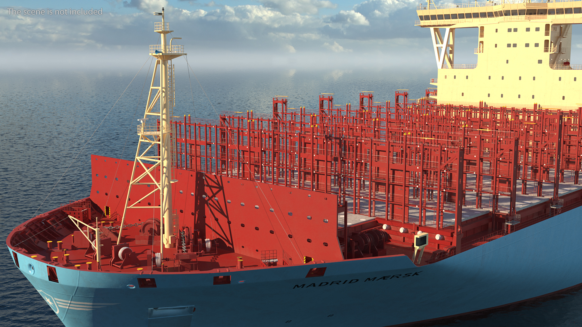 Maersk Madrid Container Ship Empty 3D model