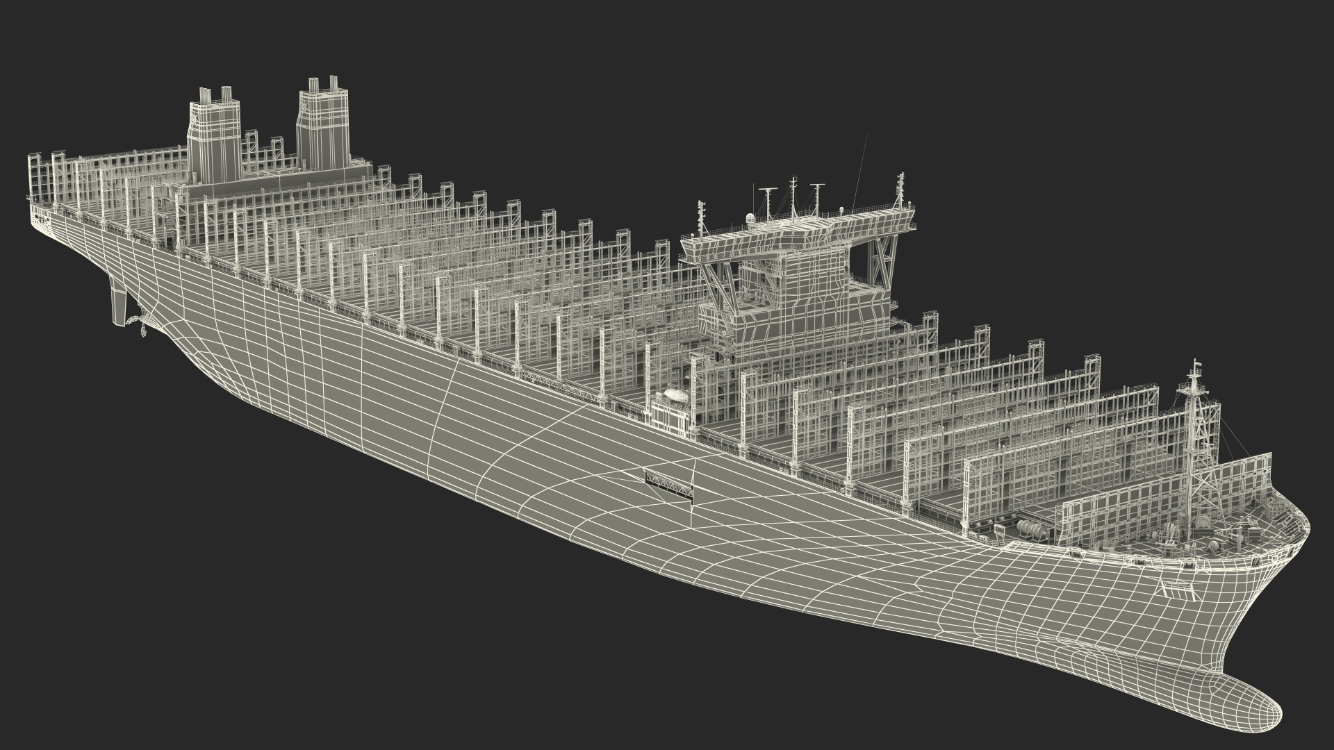 Maersk Madrid Container Ship Empty 3D model