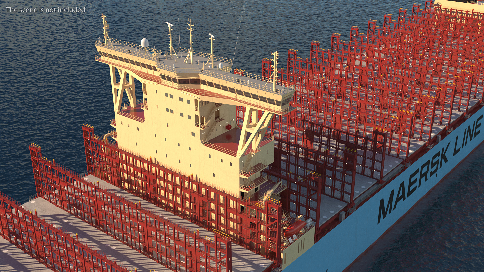 Maersk Madrid Container Ship Empty 3D model