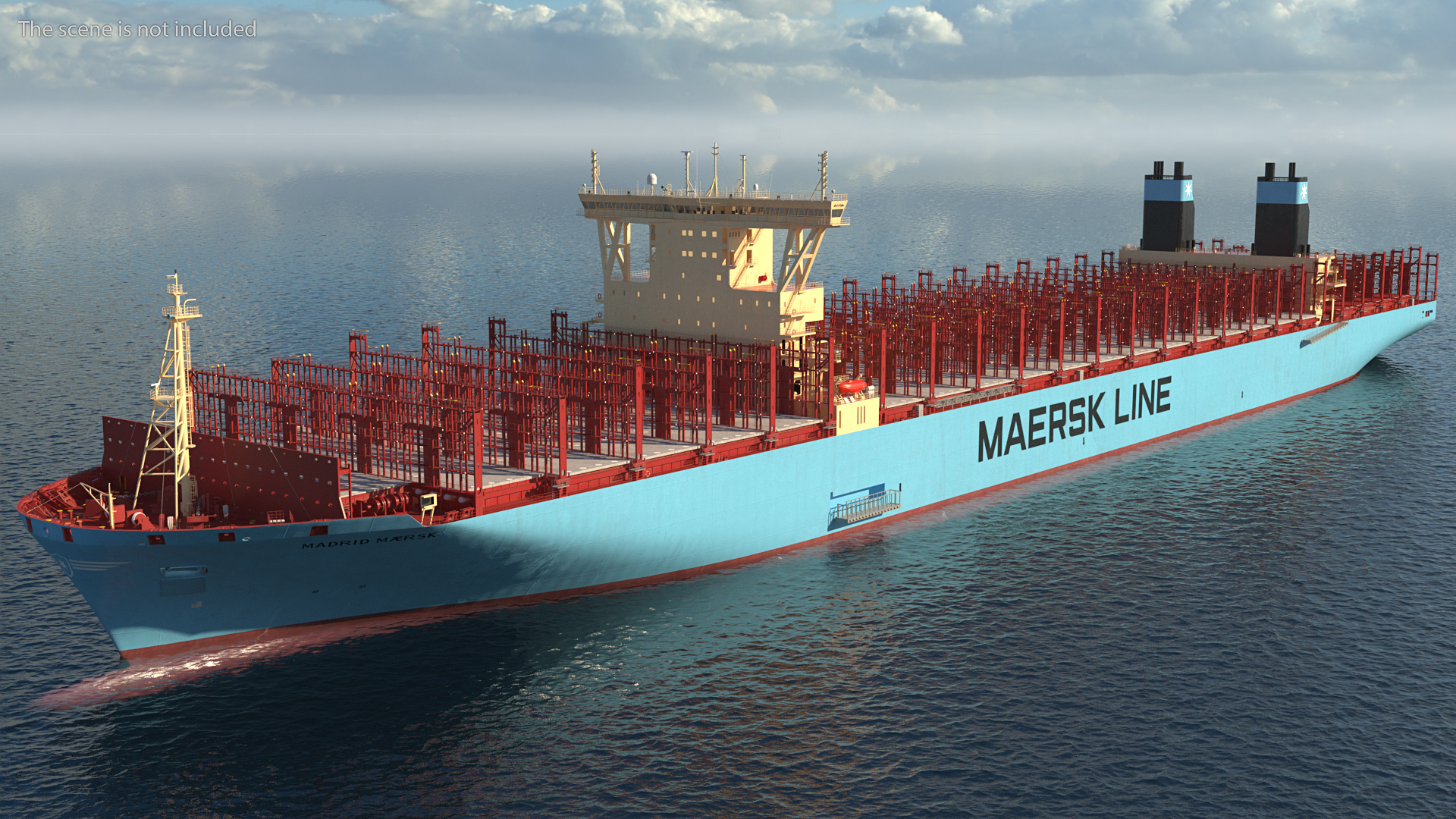 Maersk Madrid Container Ship Empty 3D model