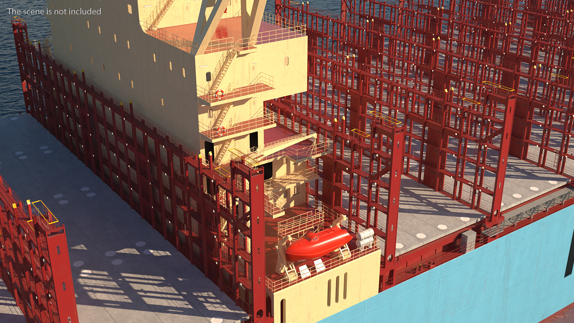 Maersk Madrid Container Ship Empty 3D model