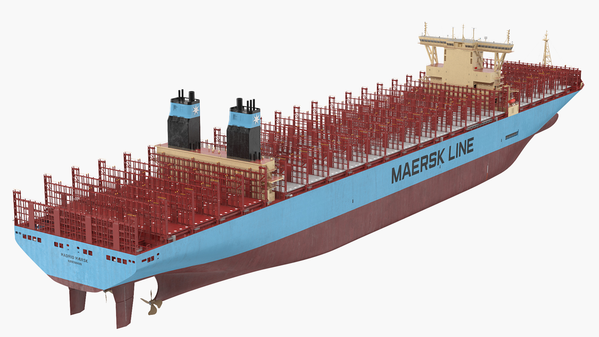 Maersk Madrid Container Ship Empty 3D model