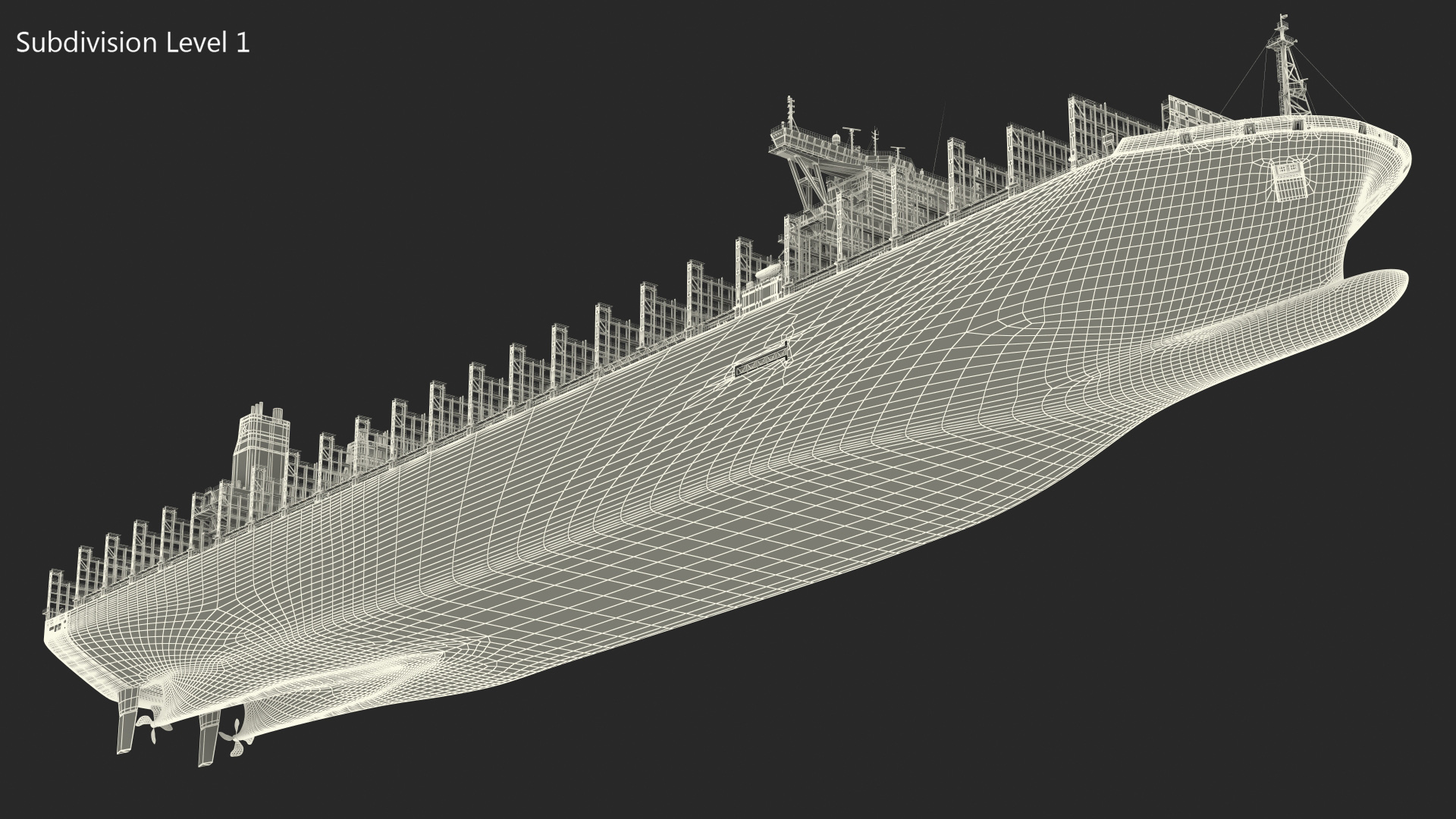 Maersk Madrid Container Ship Empty 3D model