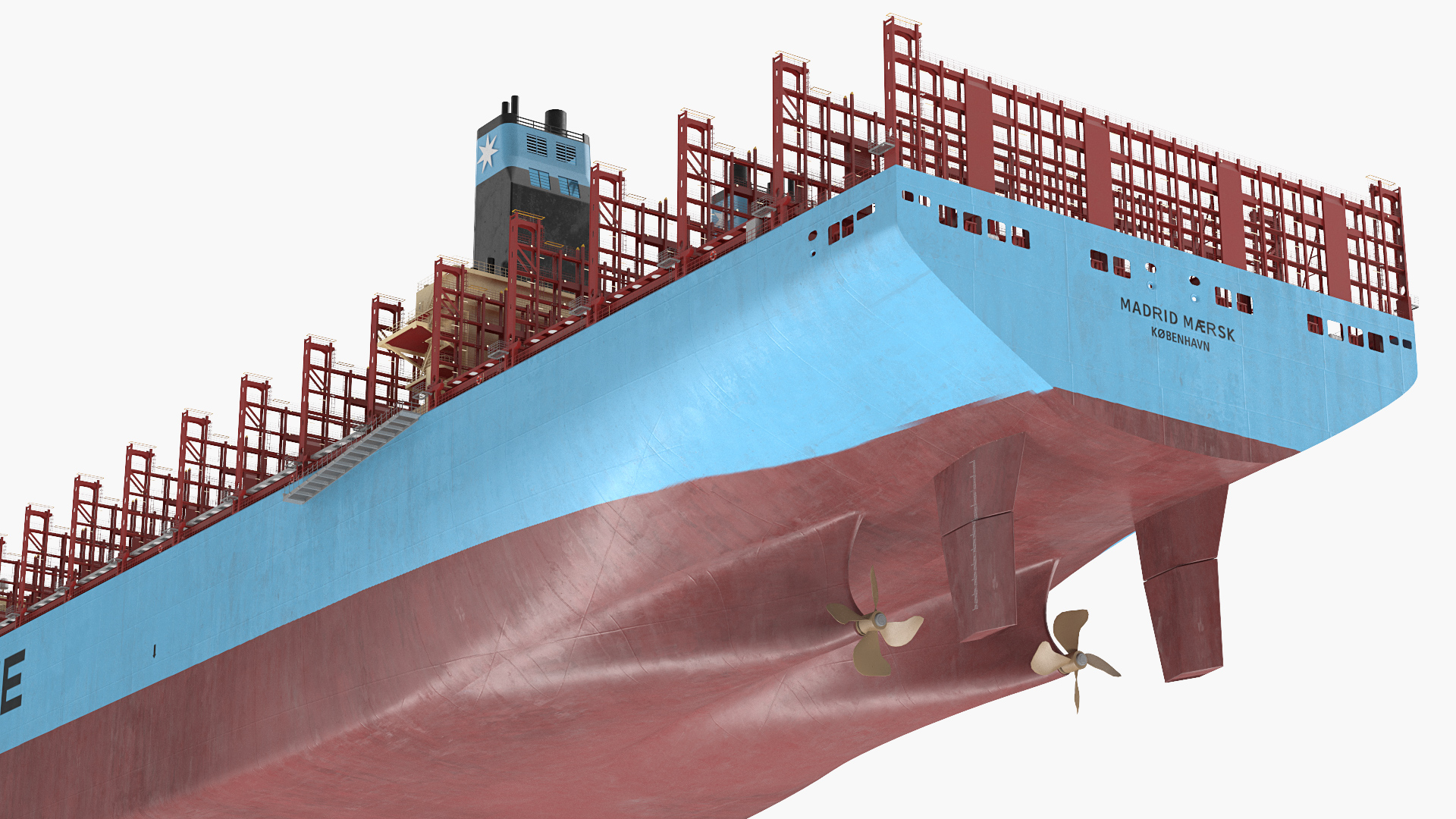 Maersk Madrid Container Ship Empty 3D model