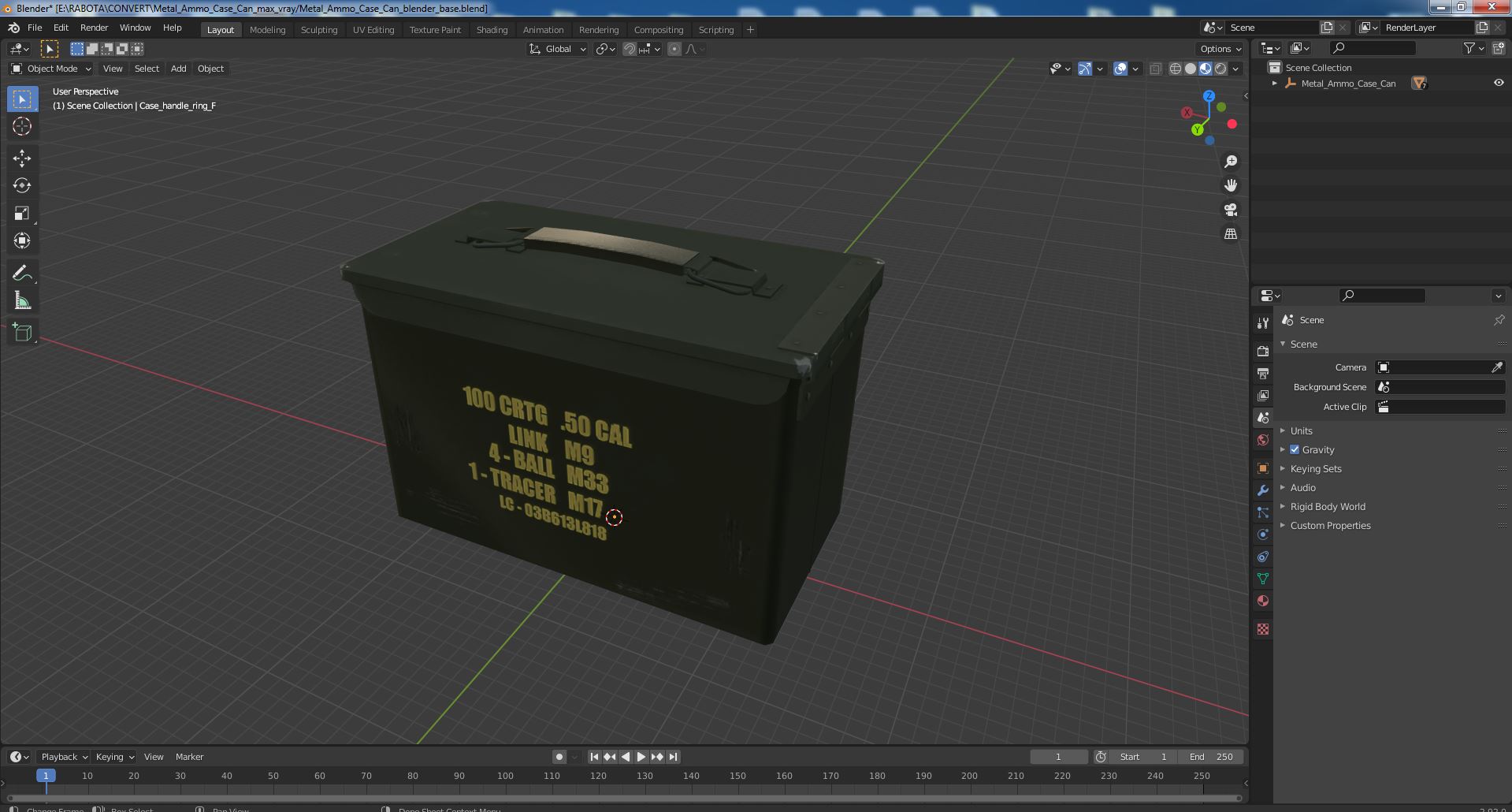 Metal Ammo Case Can 3D model