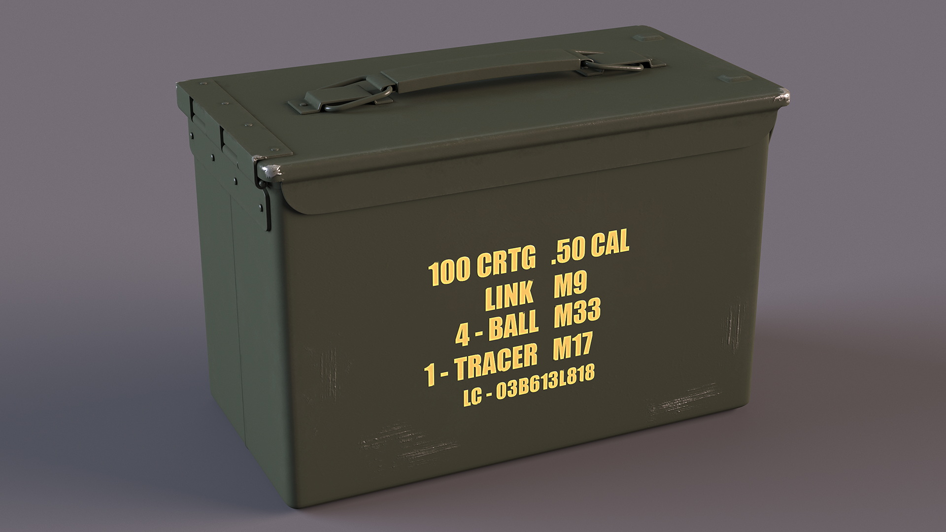 Metal Ammo Case Can 3D model