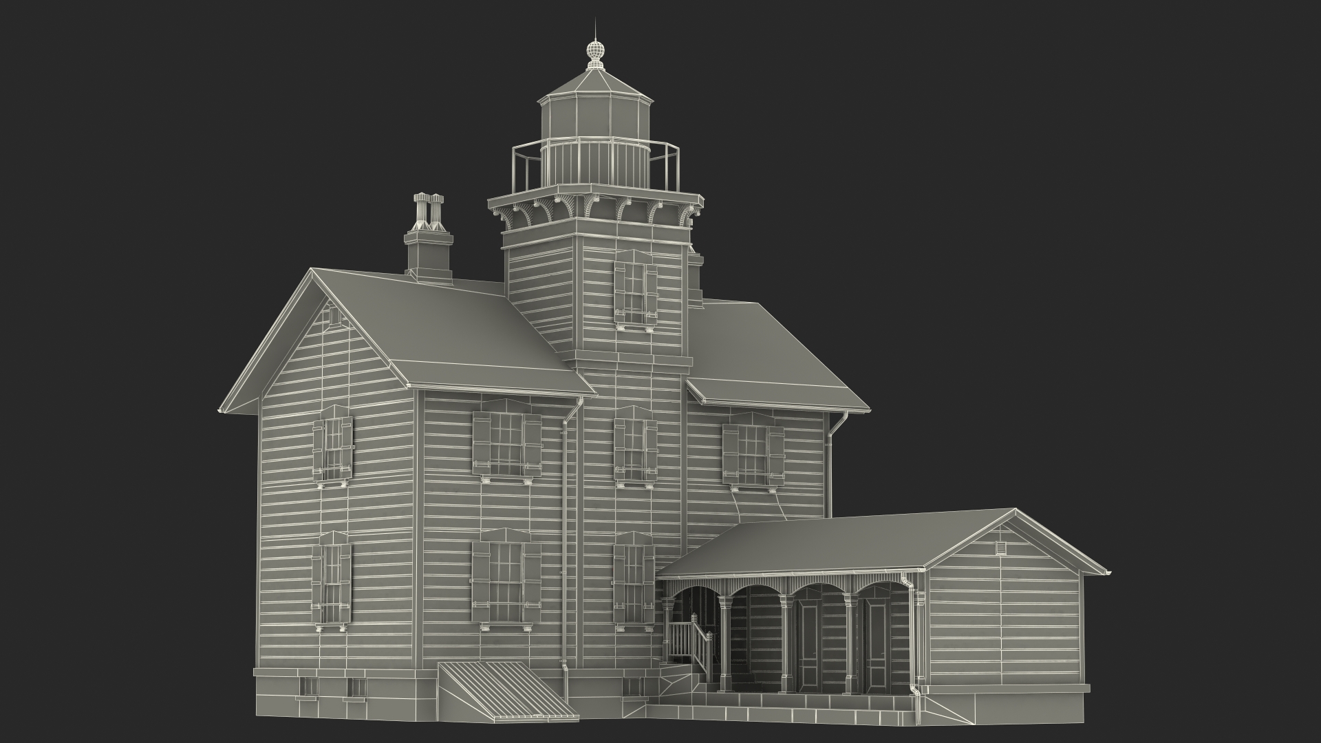 Yaquina Bay Lighthouse 3D