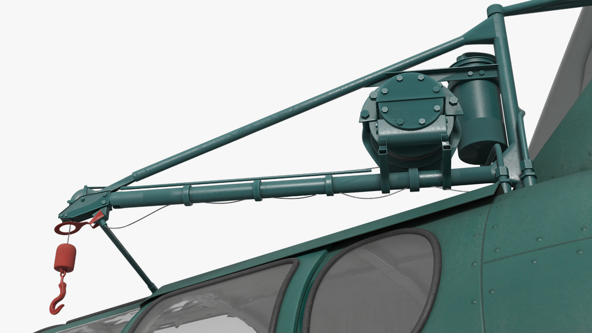 3D Navy Helicopter Sikorsky H-5 Green Rigged