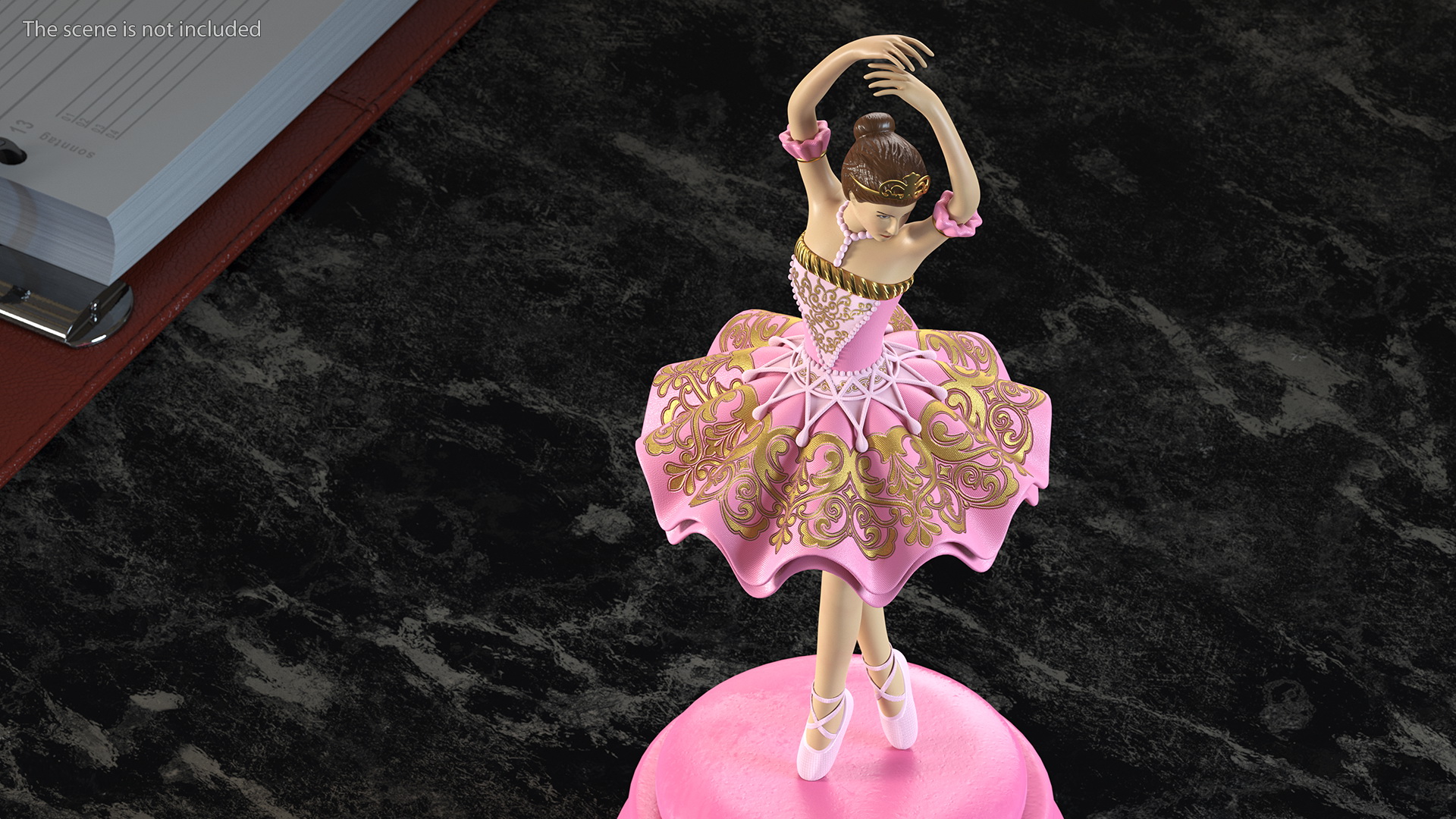 3D Ballerina Figure Pink