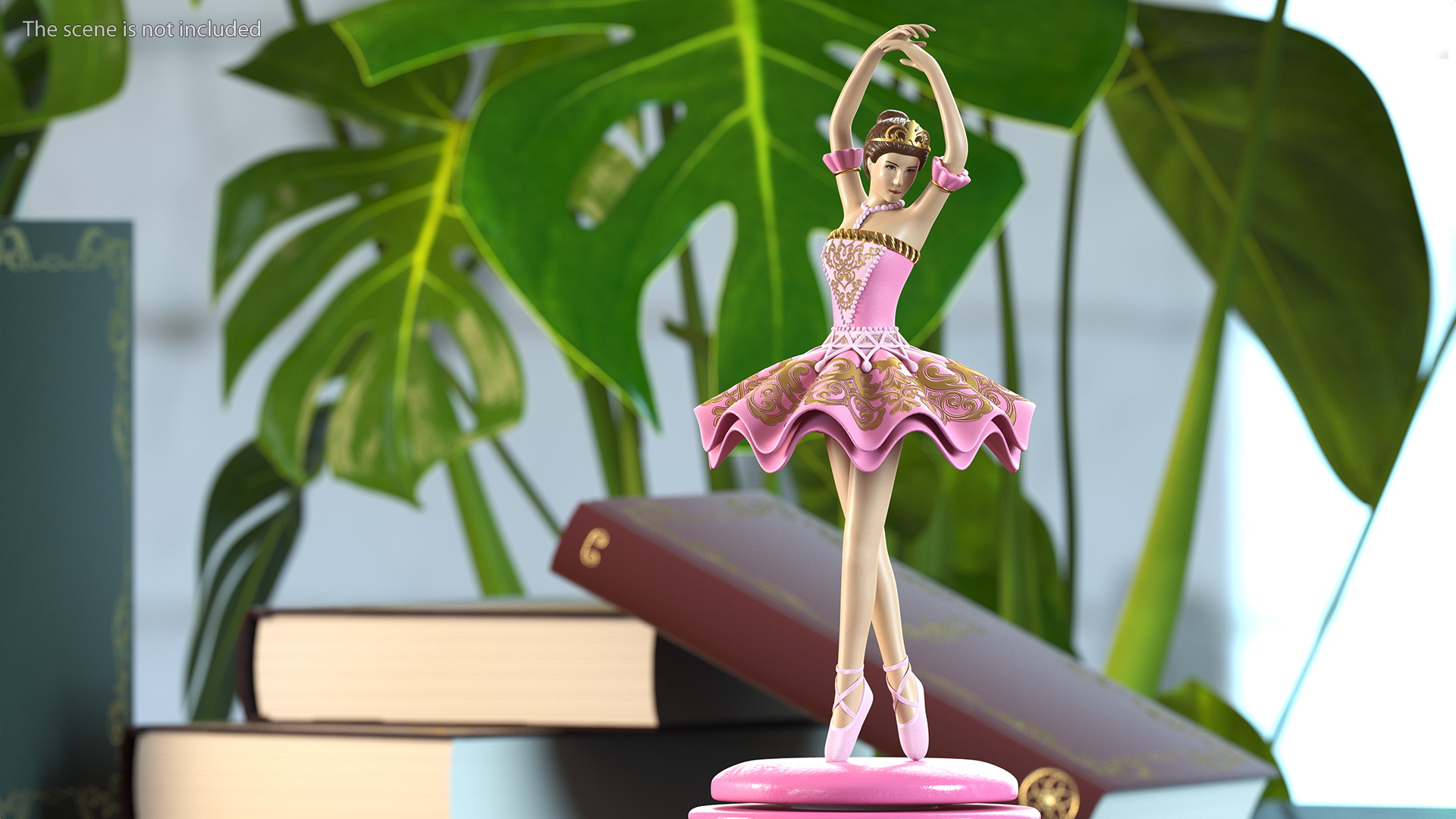 3D Ballerina Figure Pink