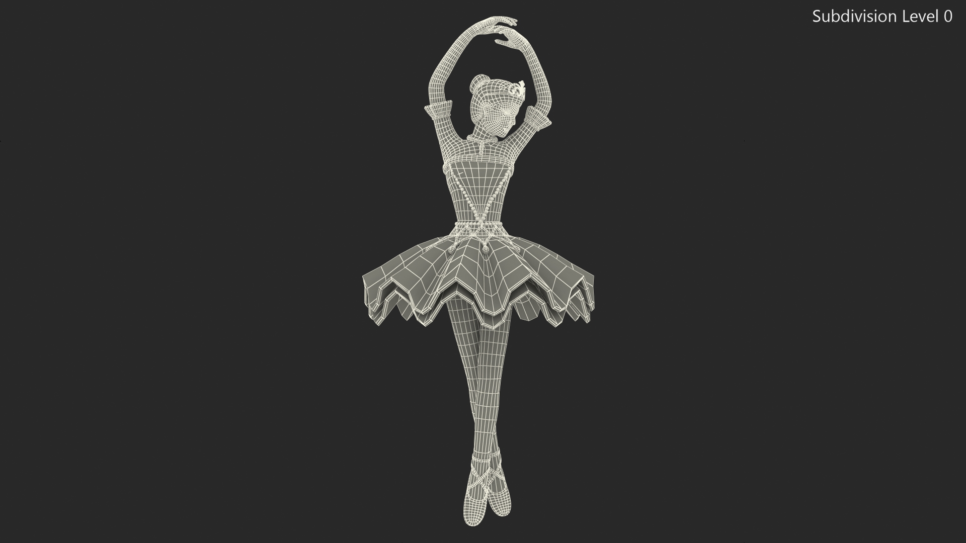 3D Ballerina Figure Pink