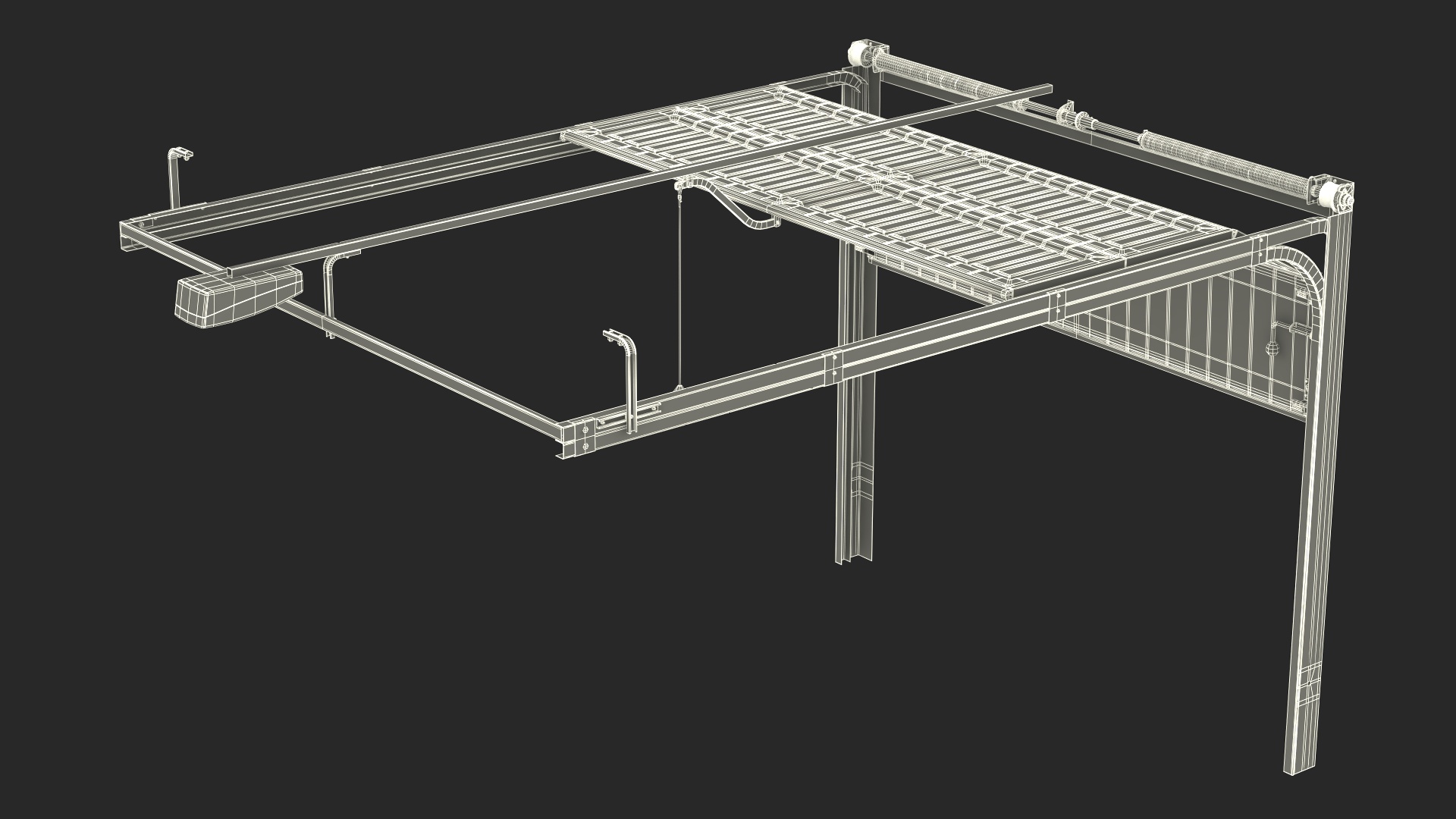 3D Sectional Automatic Garage Door Open