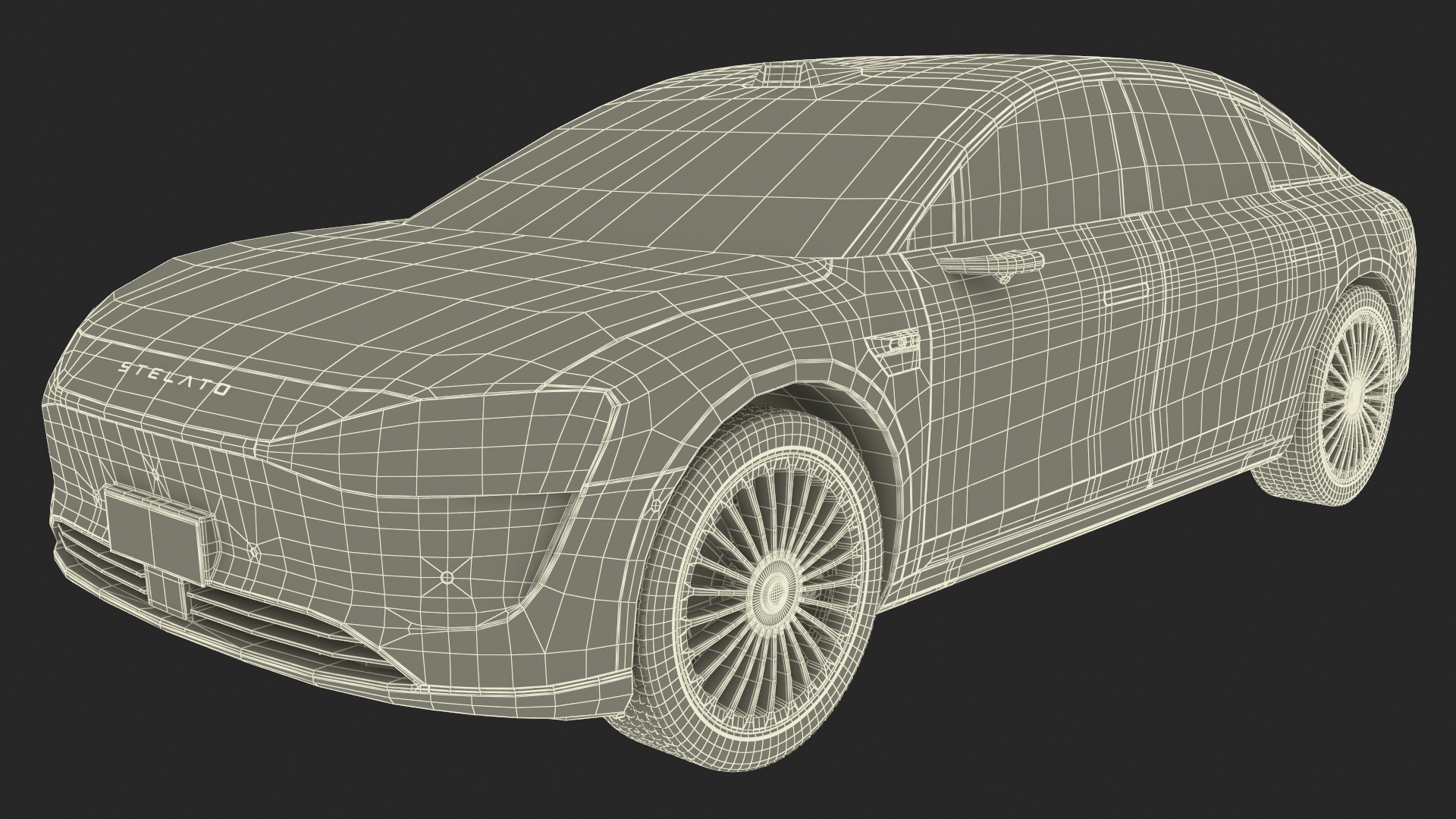 3D Sleek Modern Sedan Gray model