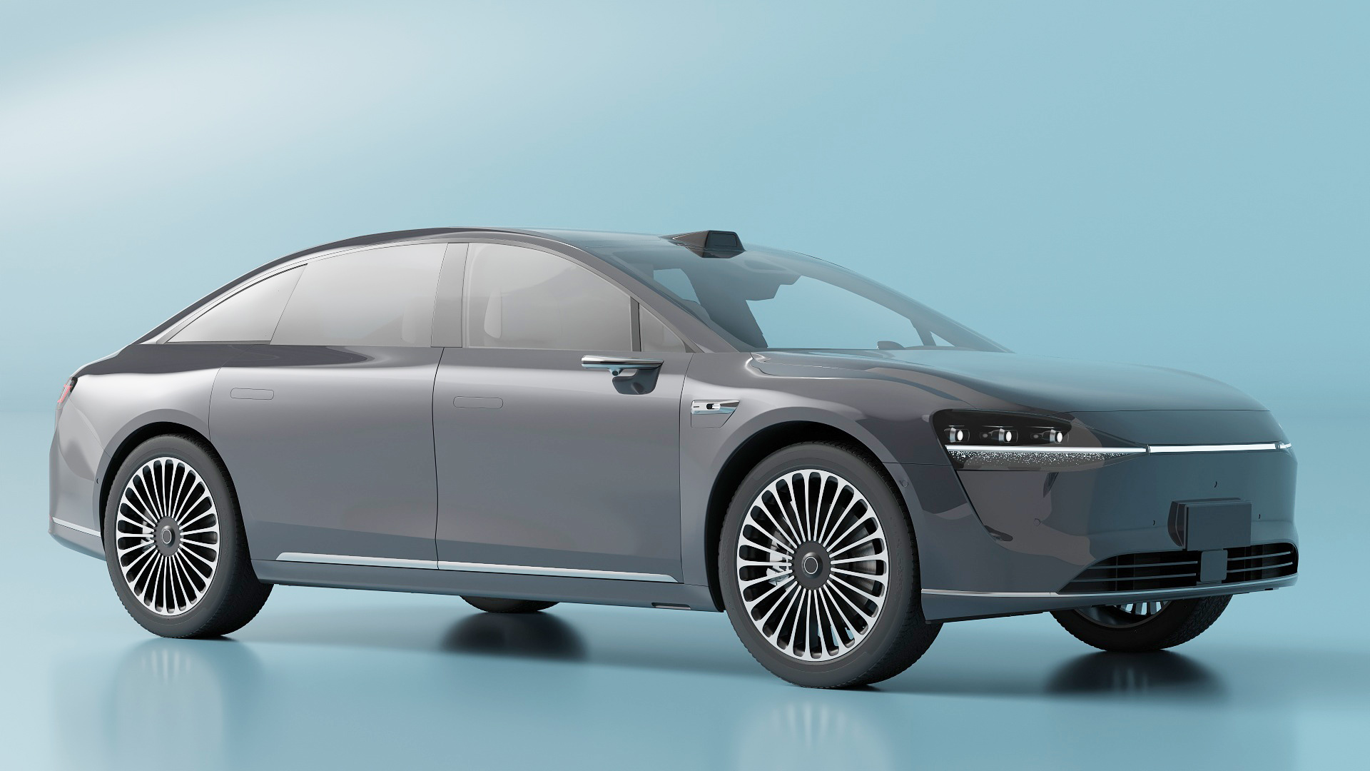 3D Sleek Modern Sedan Gray model