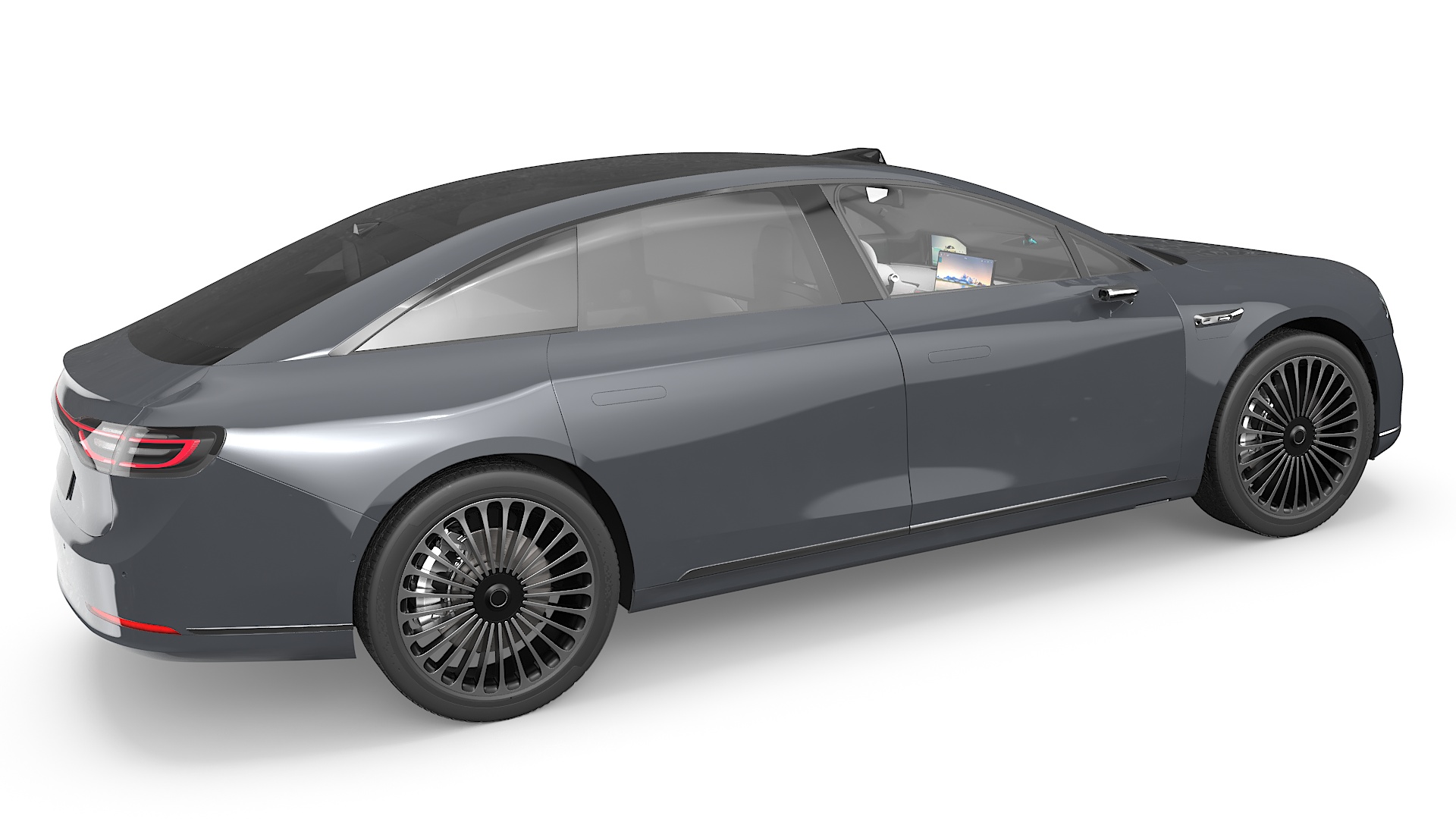 3D Sleek Modern Sedan Gray model