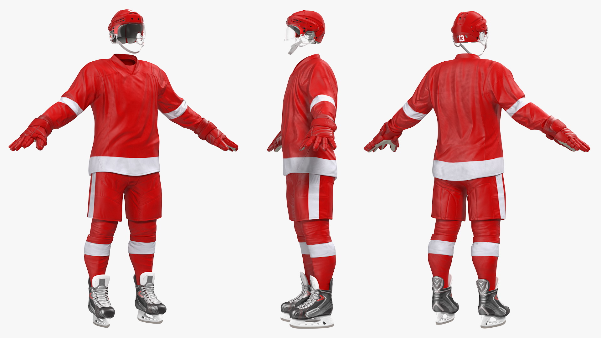 3D model Hockey Equipment Red