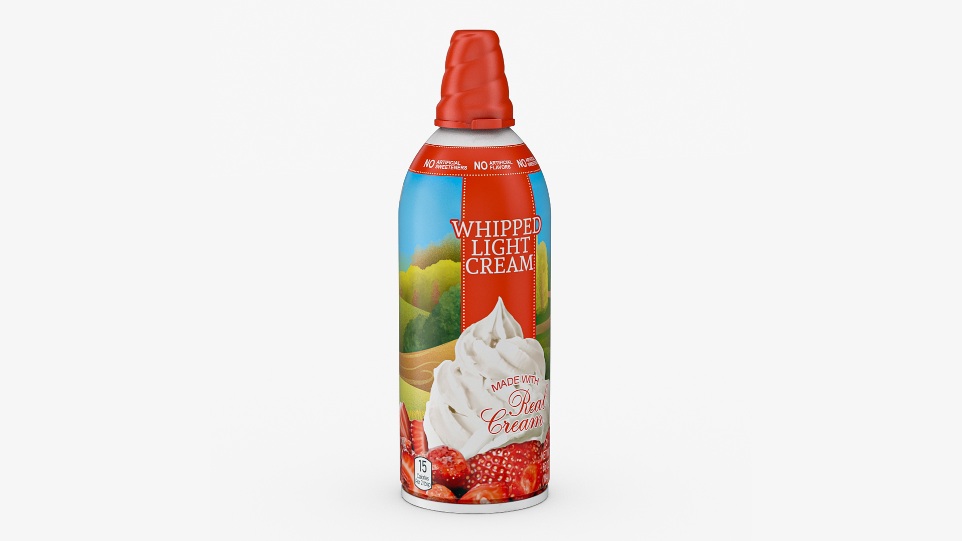 3D Whipped Light Cream Can model