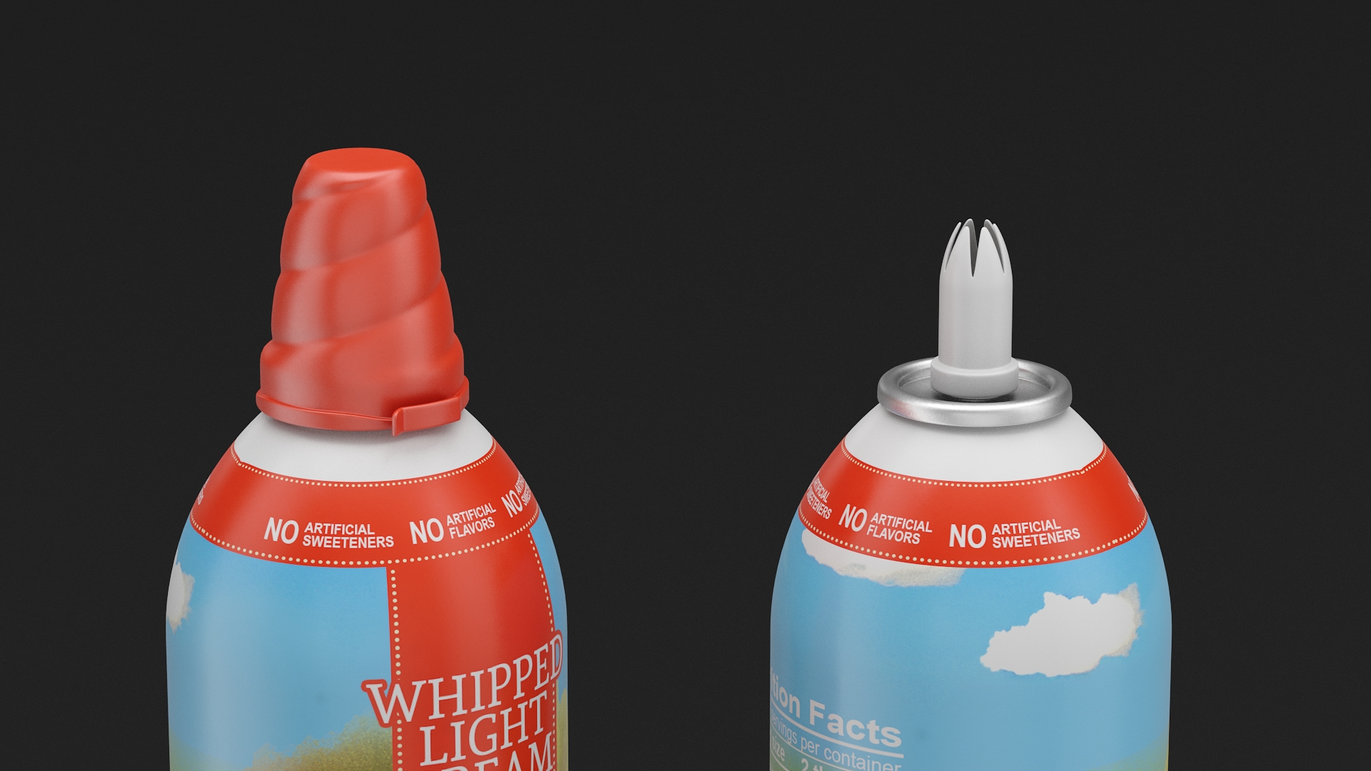 3D Whipped Light Cream Can model