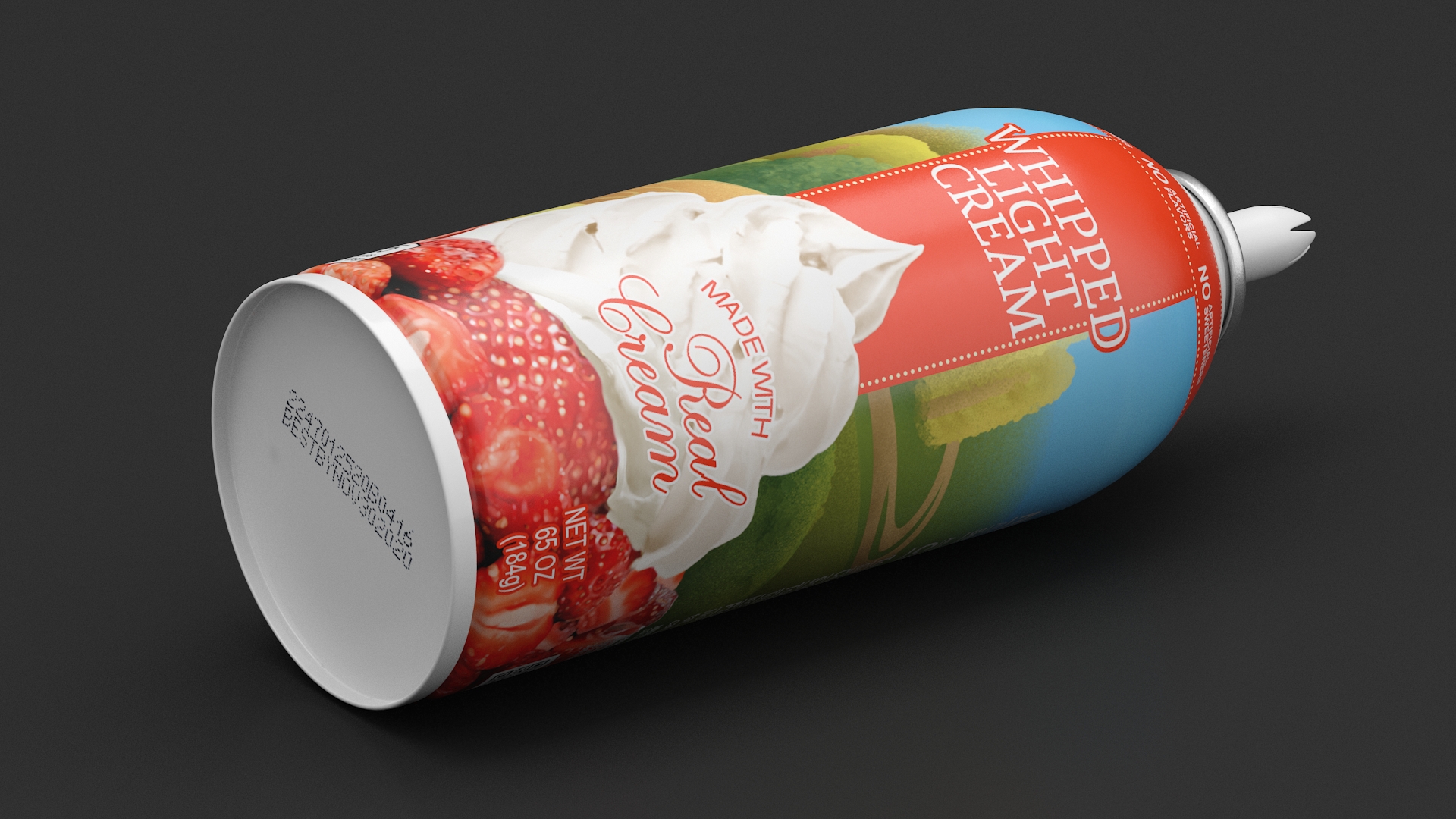 3D Whipped Light Cream Can model