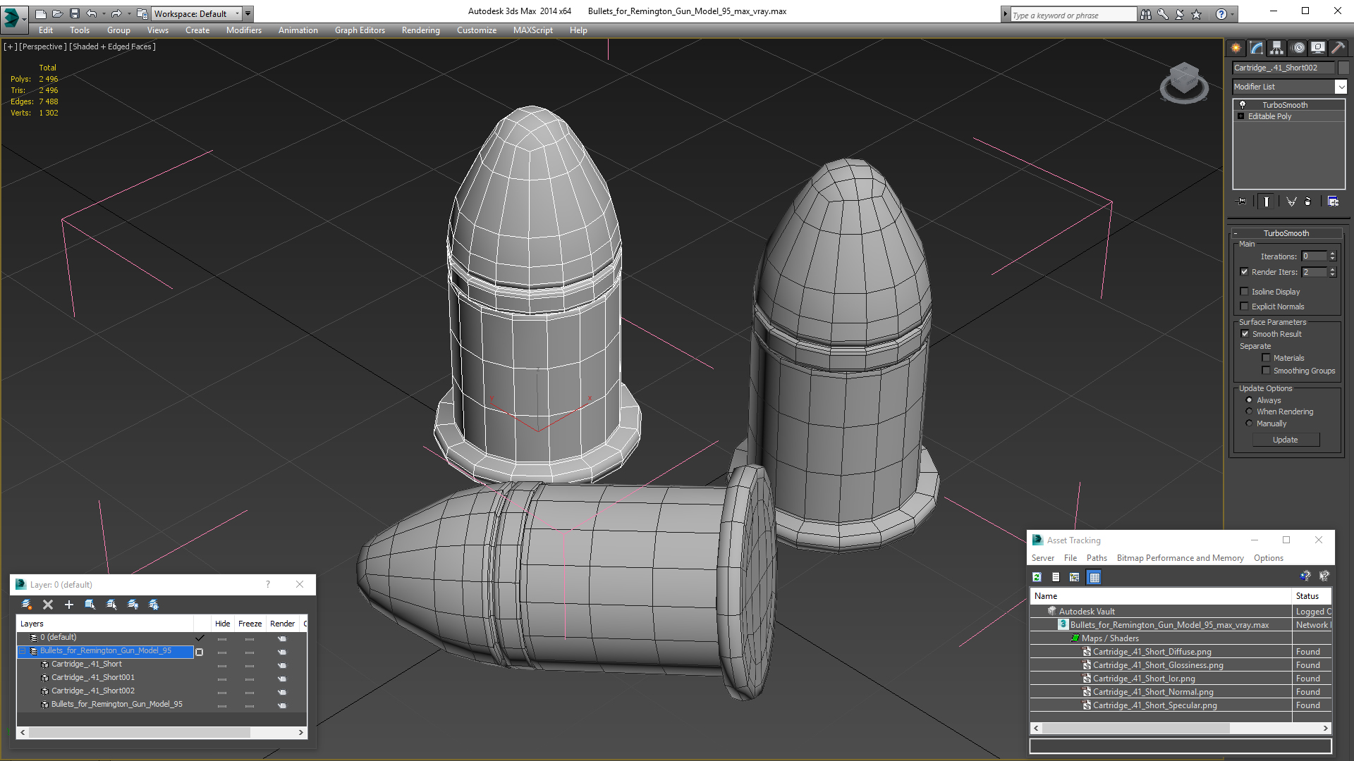 Bullets for Remington Gun Model 95 3D model