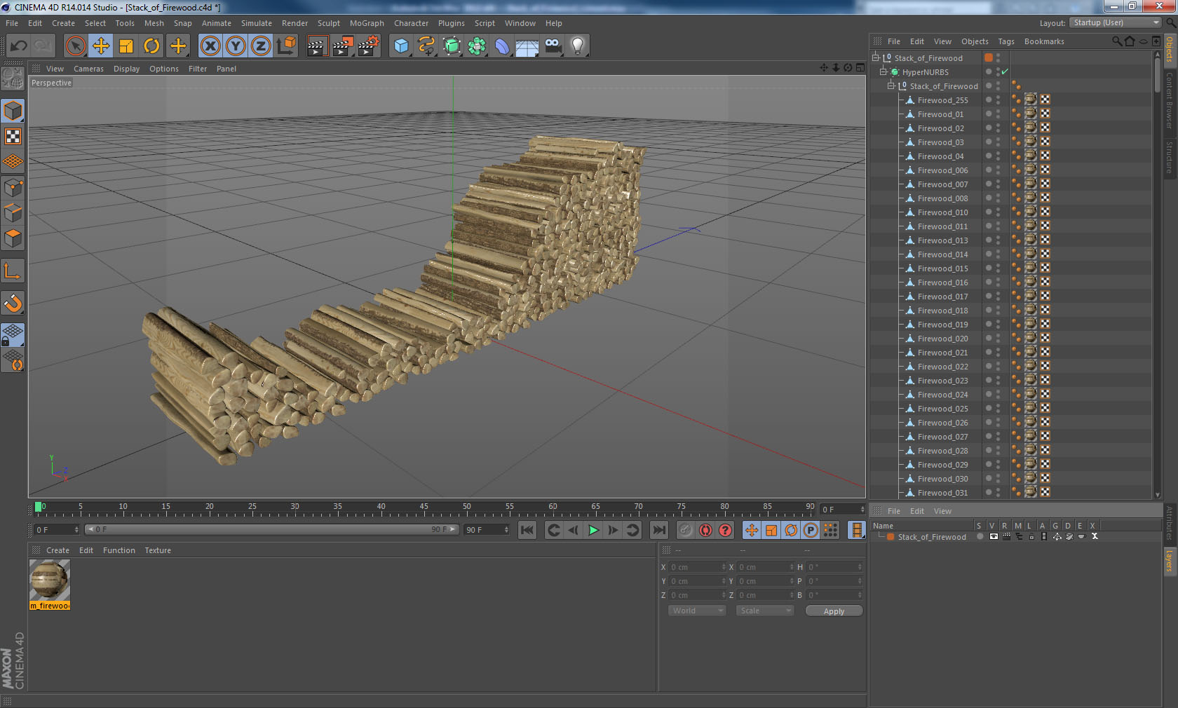 Stack of Firewood 3D