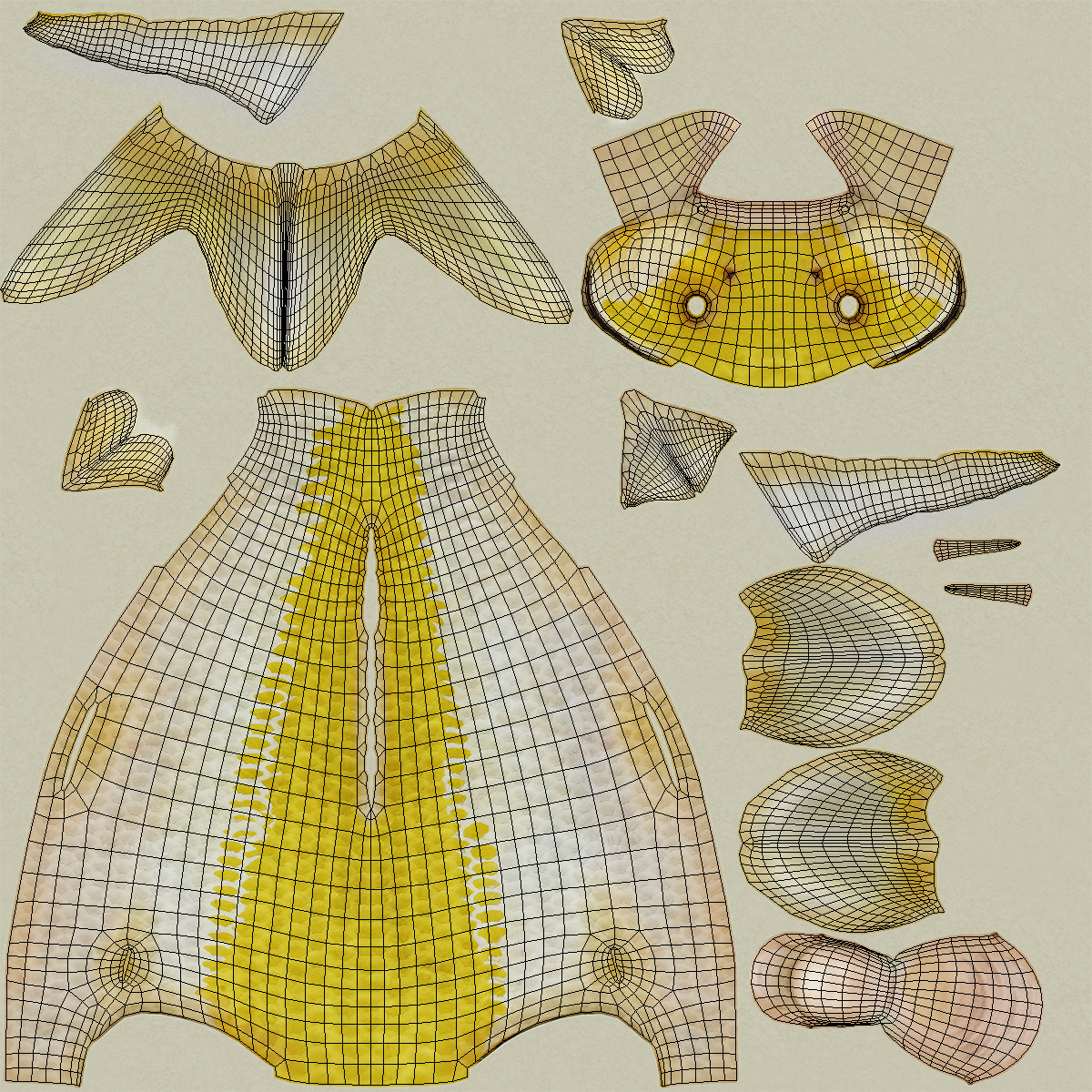 Yellow Koi Ogon Fish Rigged 3D