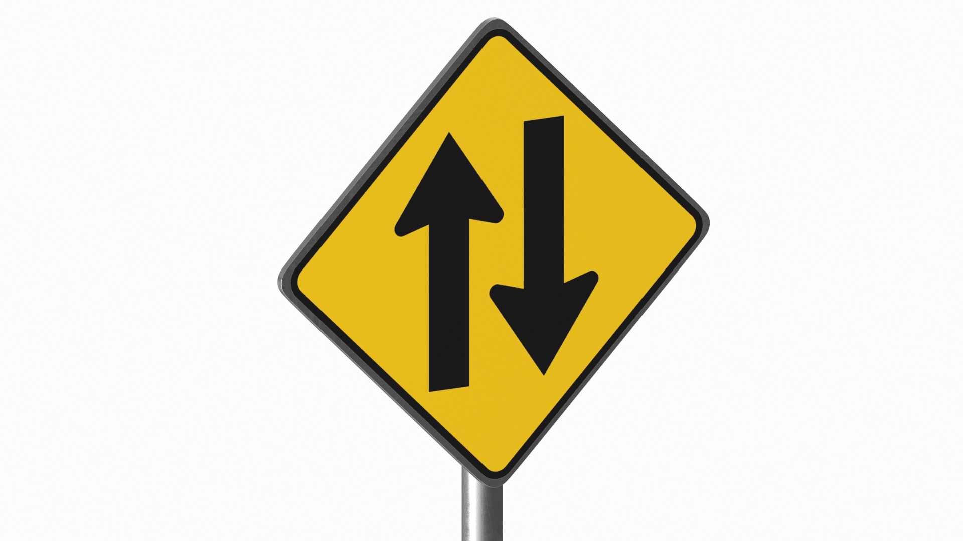 3D model Road Sign Two Way Traffic