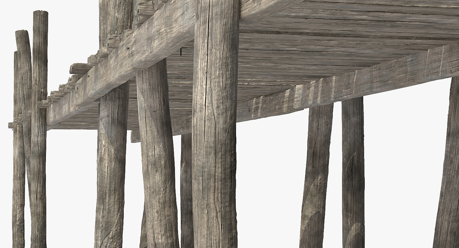 3D model Old Wooden Pier