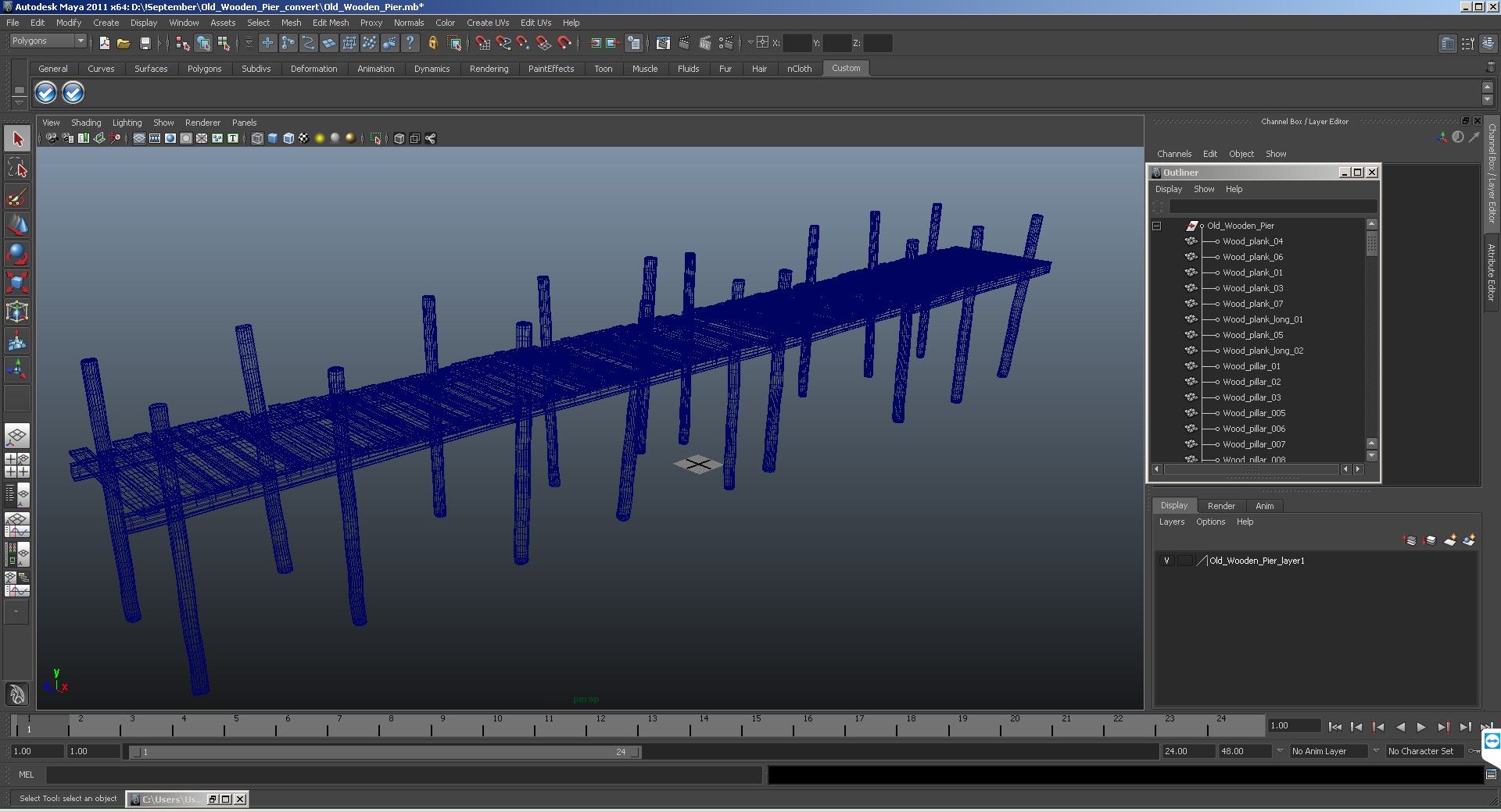 3D model Old Wooden Pier