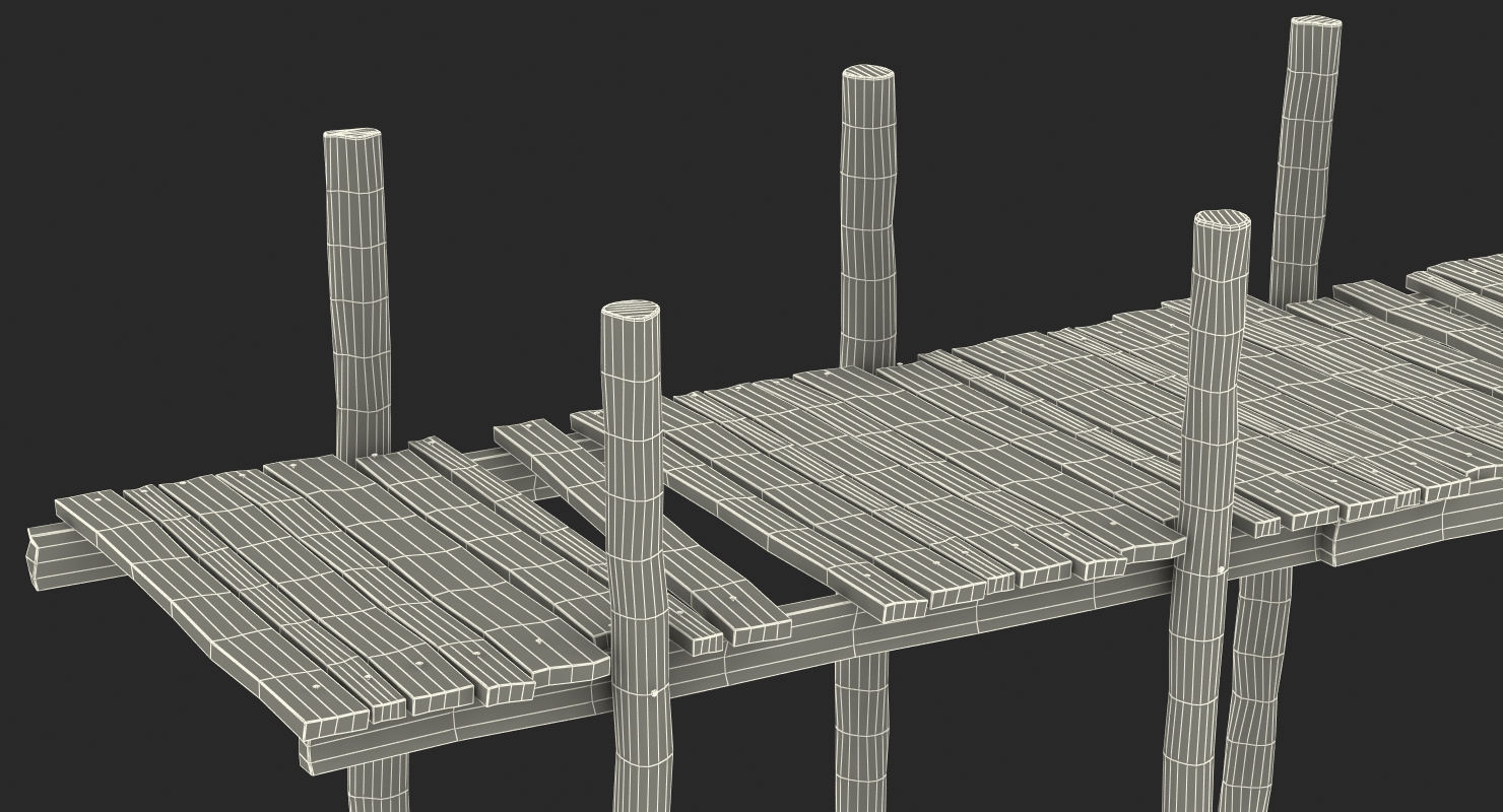 3D model Old Wooden Pier