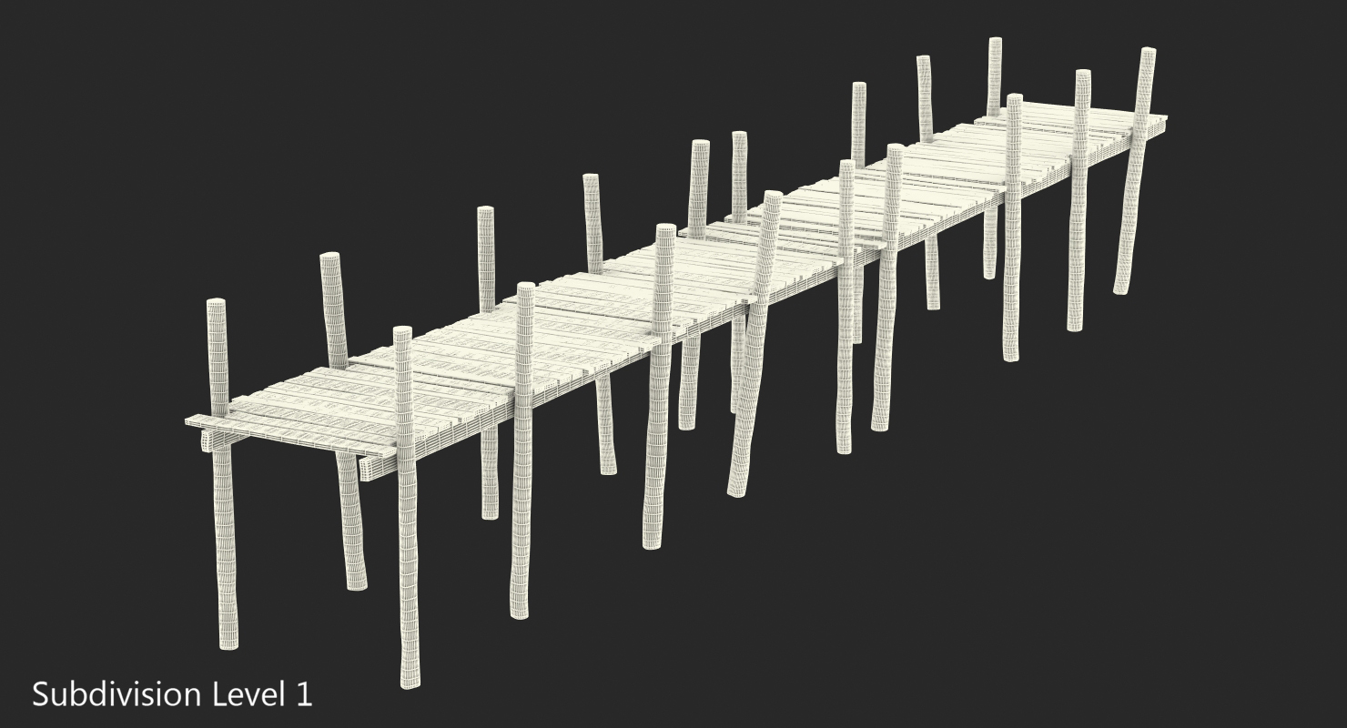 3D model Old Wooden Pier