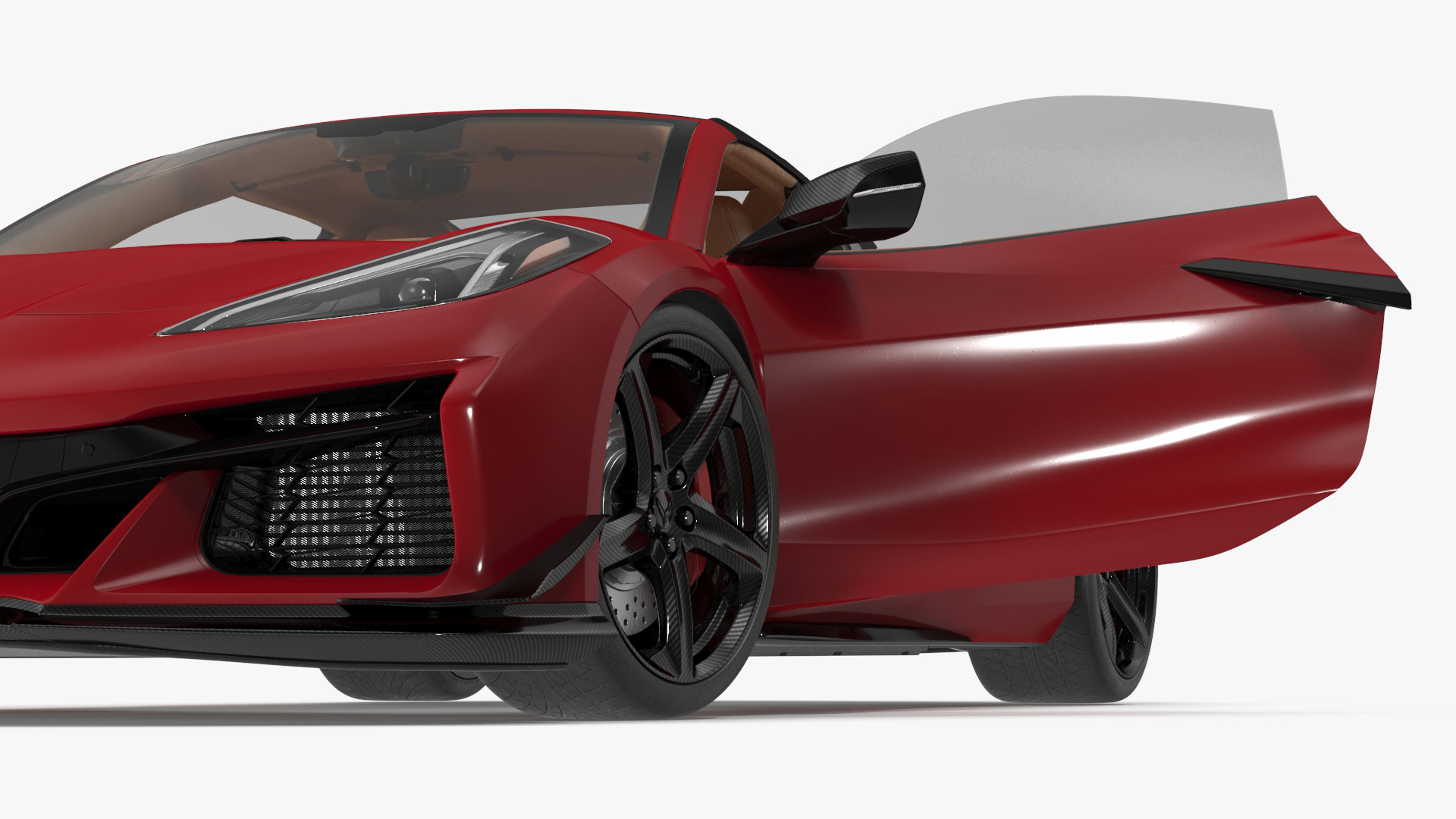 3D 2023 Chevrolet Corvette Z06 Red Rigged model