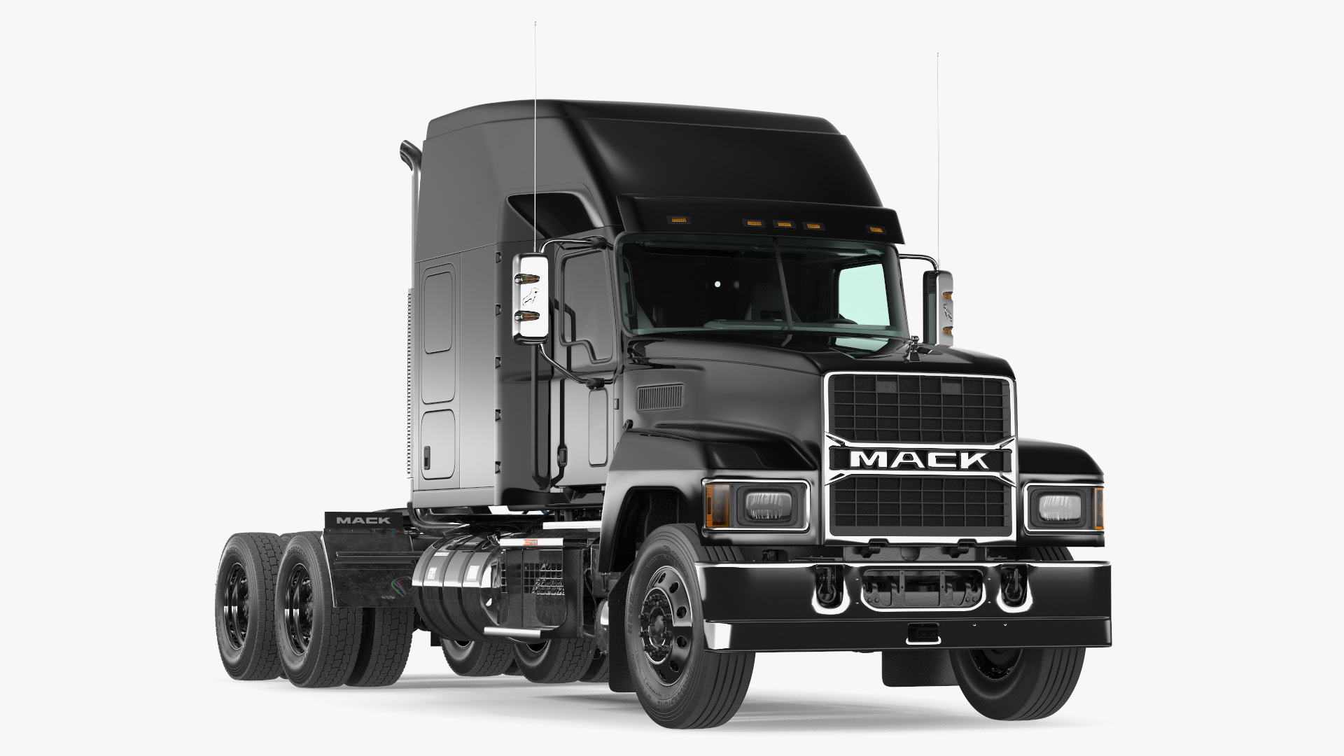 3D model Mack Pinnacle 2025 Semi Truck Black