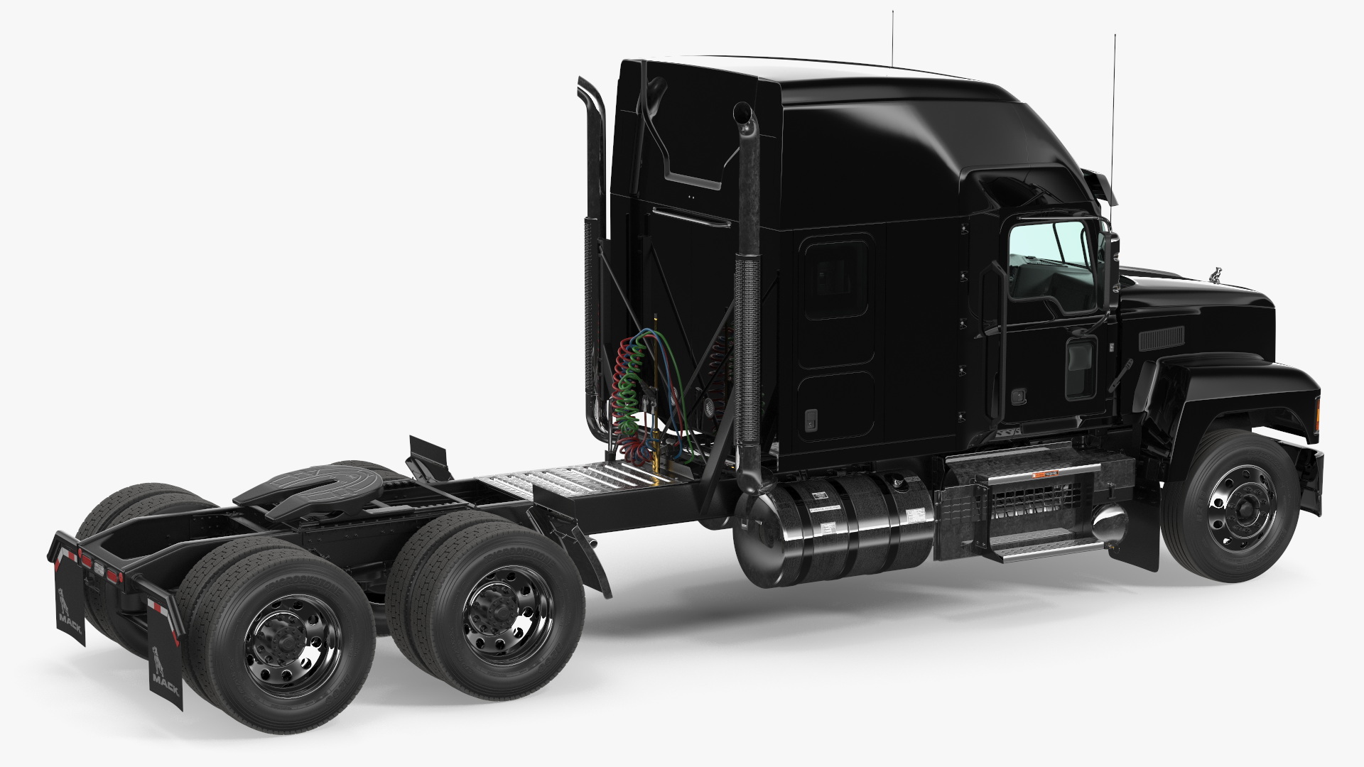 3D model Mack Pinnacle 2025 Semi Truck Black