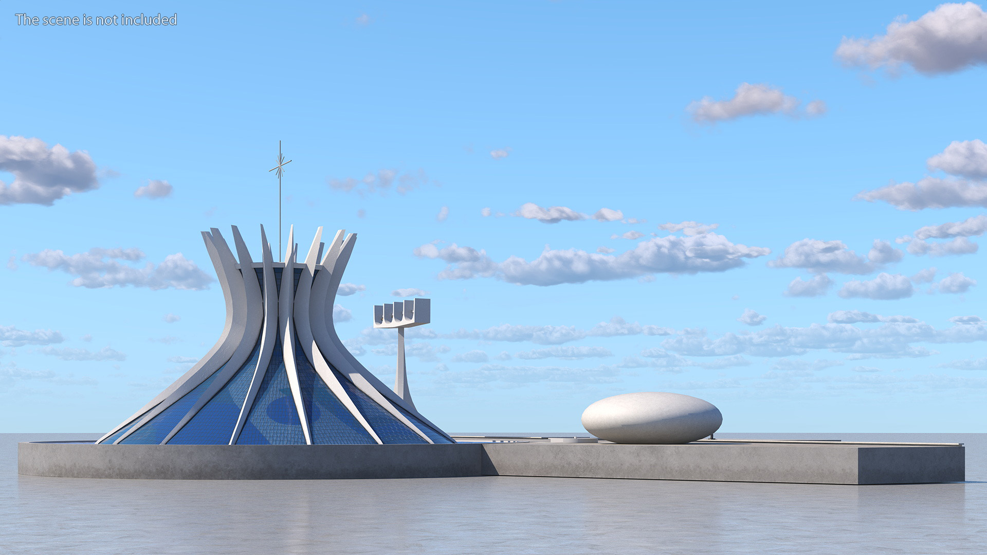 3D Metropolitan Cathedral Our Lady Aparecida