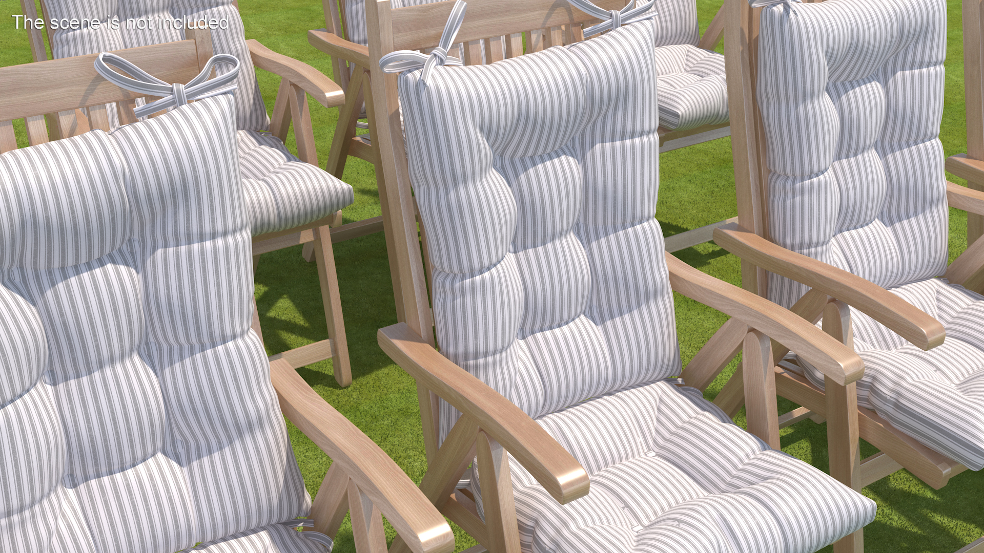 3D Chair Back Cushion Striped