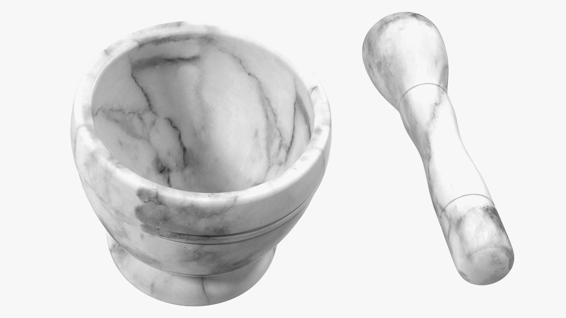 Marble Mortar and Pestle 3D model