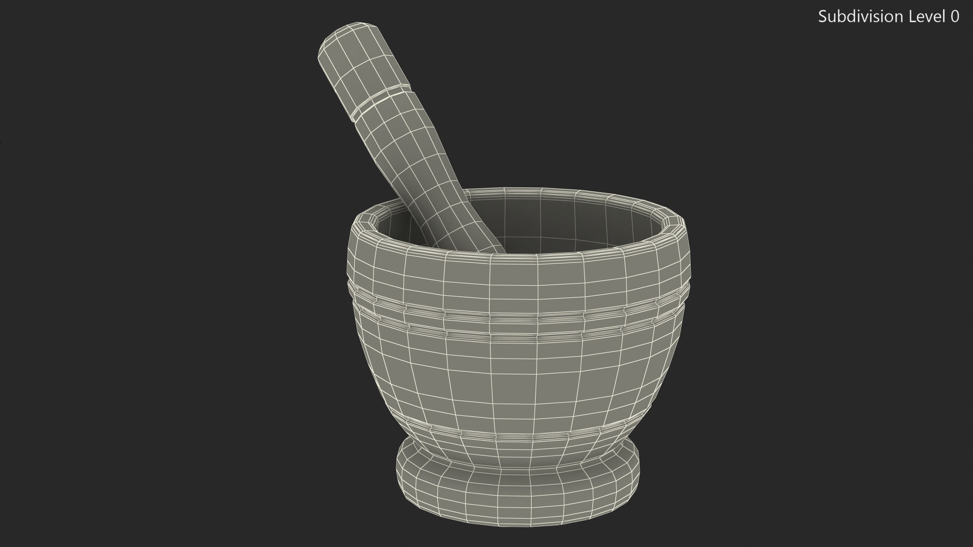 Marble Mortar and Pestle 3D model